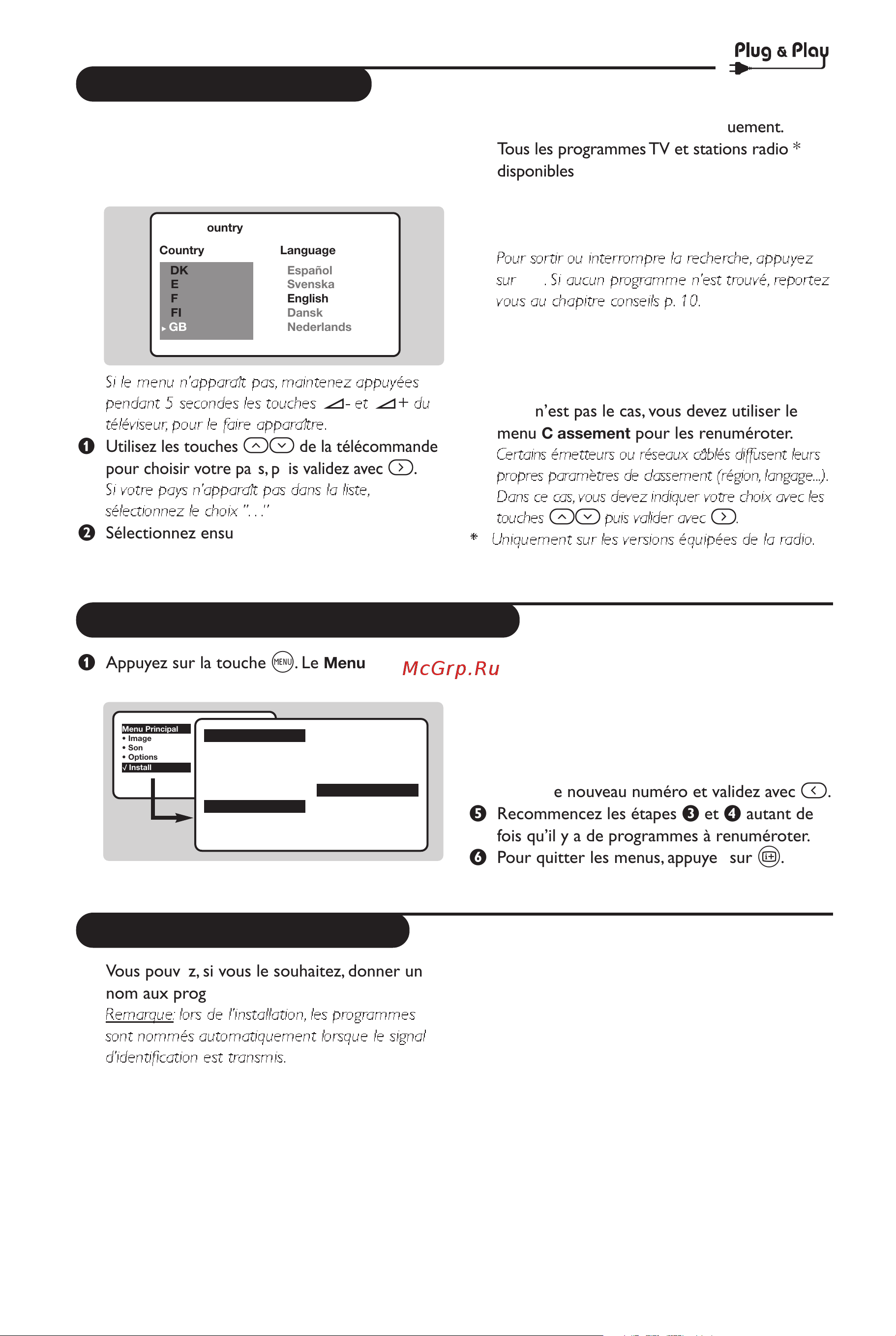 Philips 29PT5507 [20/54] Classement des programmes