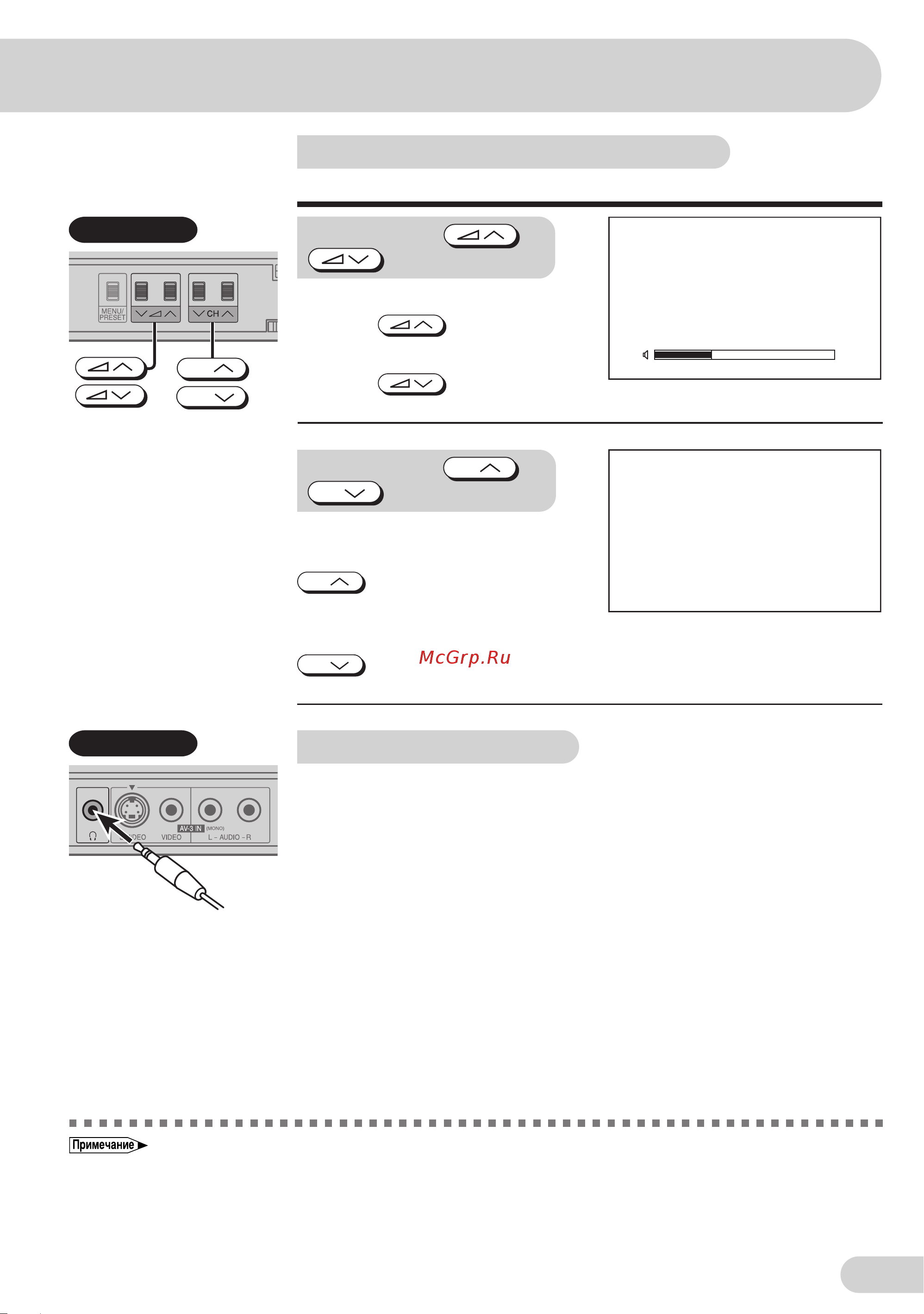 Sharp 29K-FD5RU [10/61] Operacii s knopkami televizora