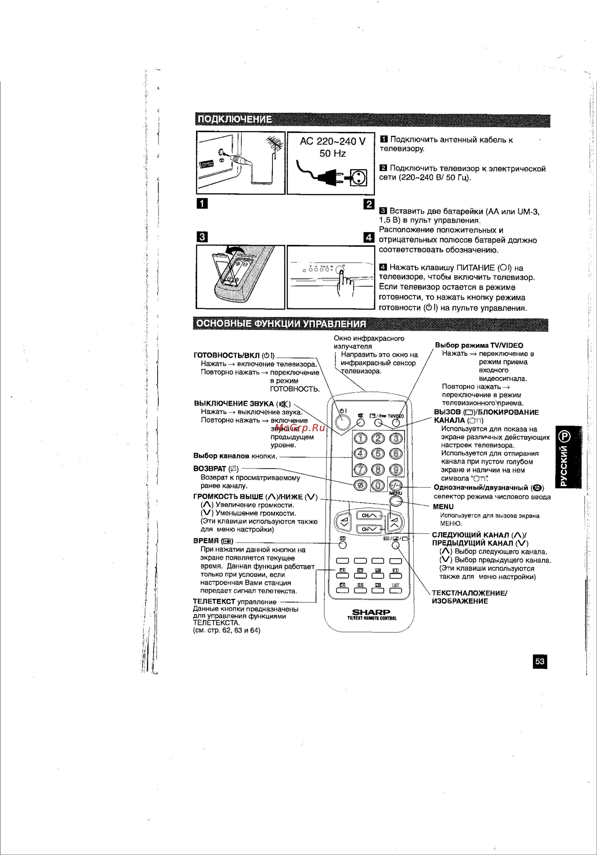 Sharp 54GT-25SC_54GT-26SC Руководство по эксплуатации онлайн [2/15] 704252