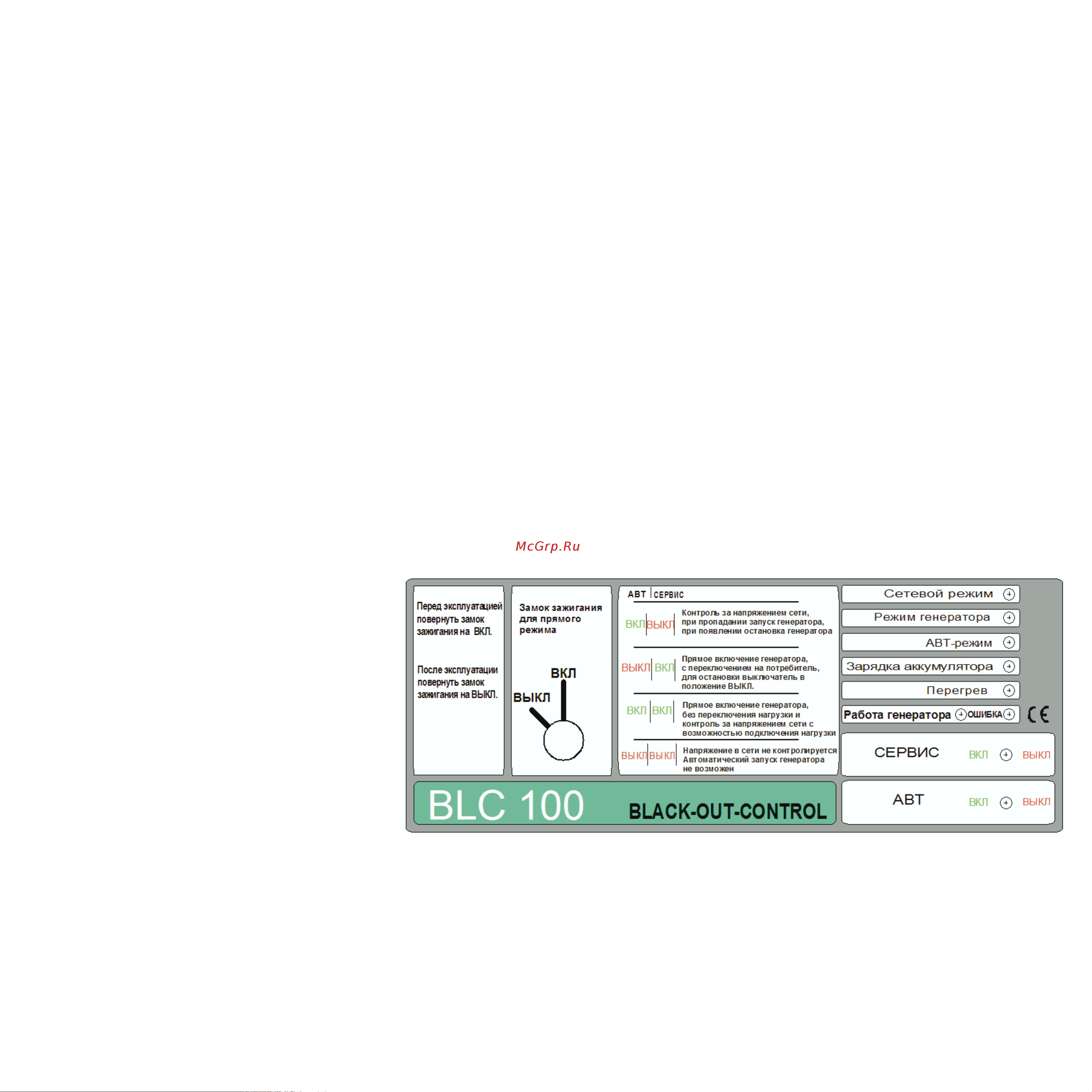 Eisemann H 7400 E в контейнере с АВР [15/21] Функции blc 100