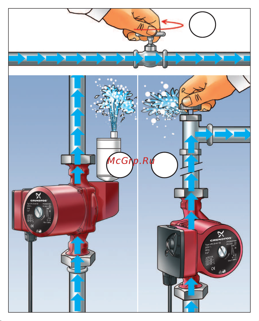 Grundfos UPS ... Руководство по эксплуатации онлайн [13/20] 704749
