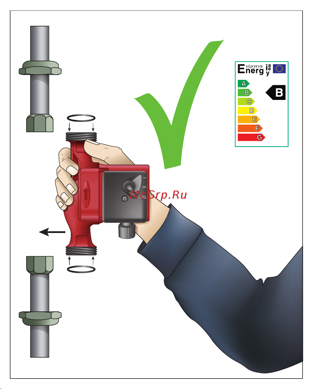 Grundfos UPS ... Руководство по эксплуатации онлайн [14/20] 704749