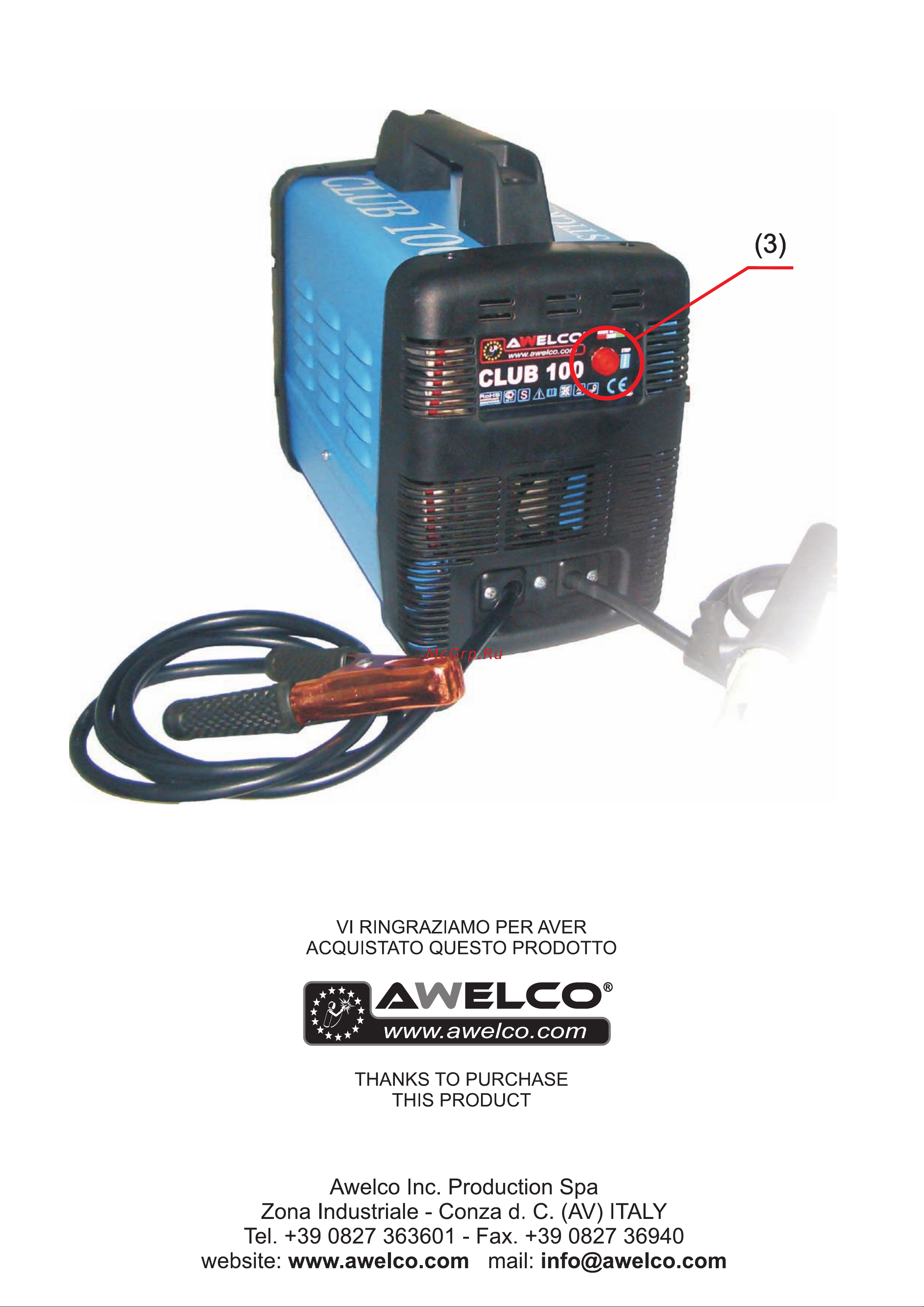 Awelco CLUB 100US Руководство по эксплуатации онлайн [2/20] 704915