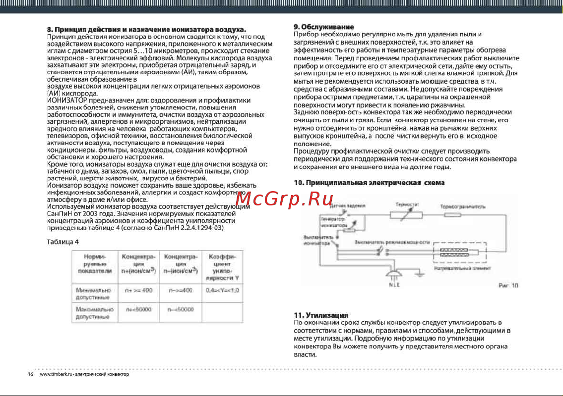 Timberk TEC.PS1 ML10 IN (RB) (OG) Руководство по эксплуатации онлайн [9/11] 705240