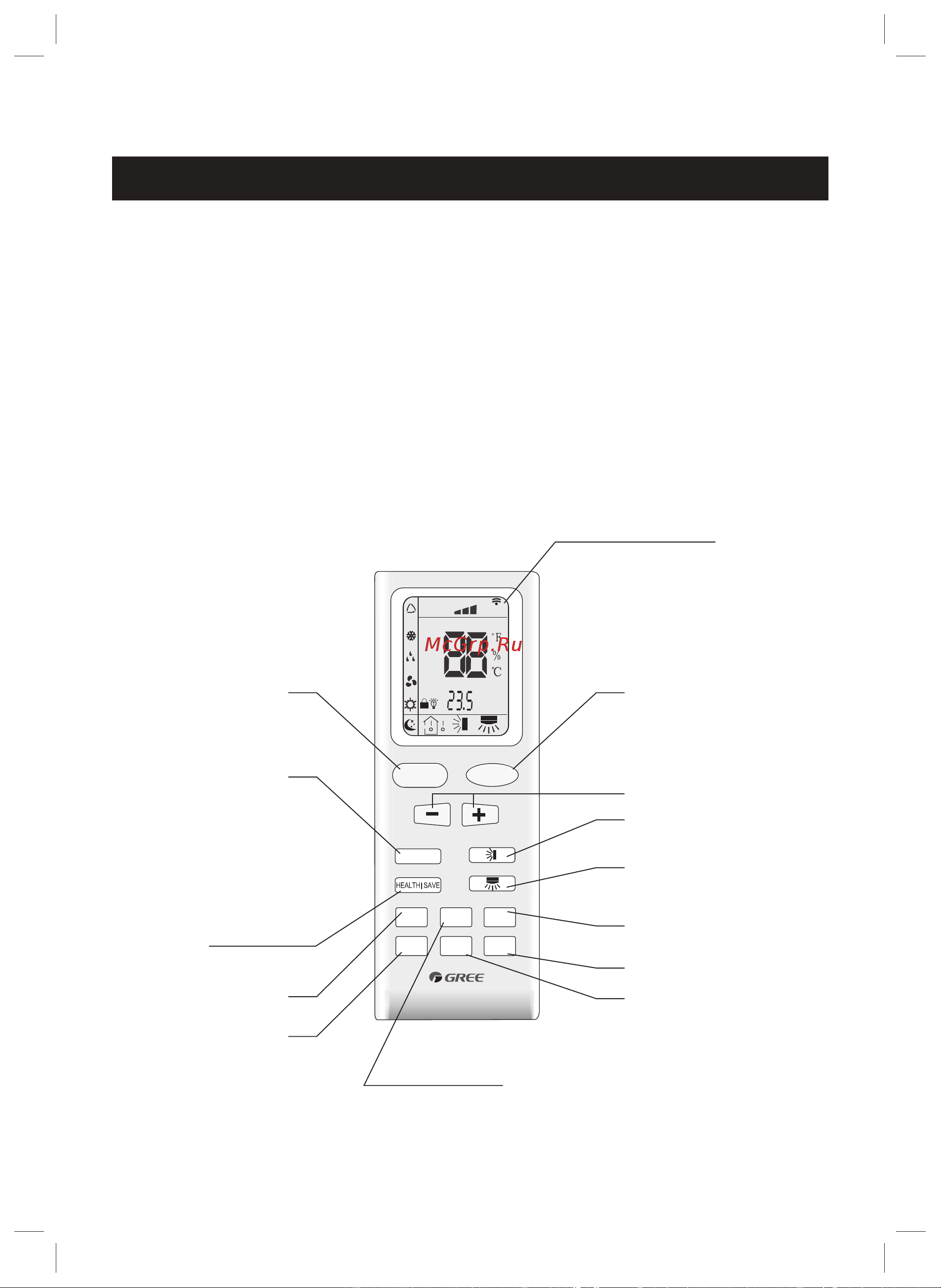 Gree GWH24KG-K3DNA5B [11/27] Управление кондиционером