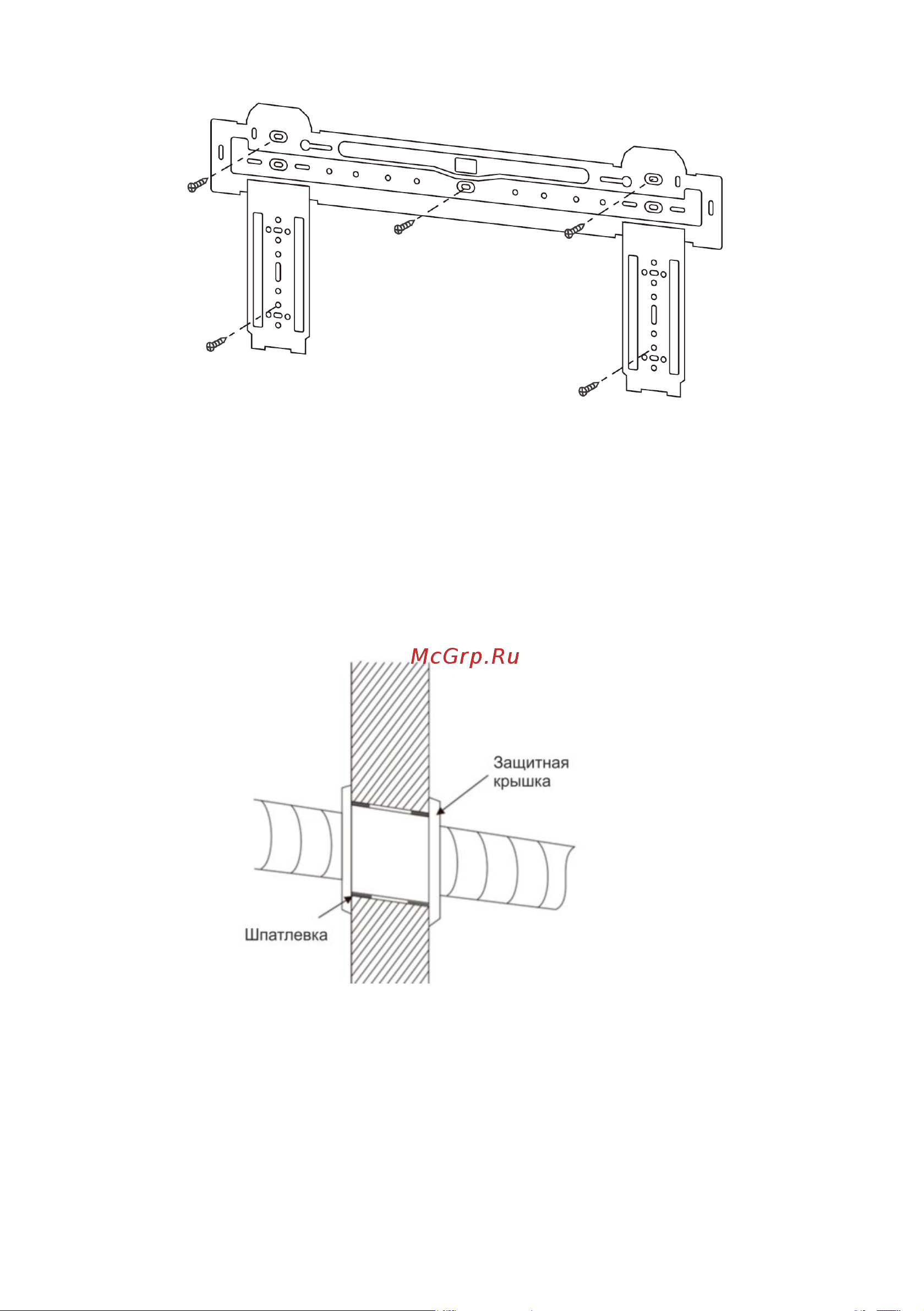 HYUNDAI ELECTRONICS H-AR21-24H [11/28] Сквозное отверстие в стене