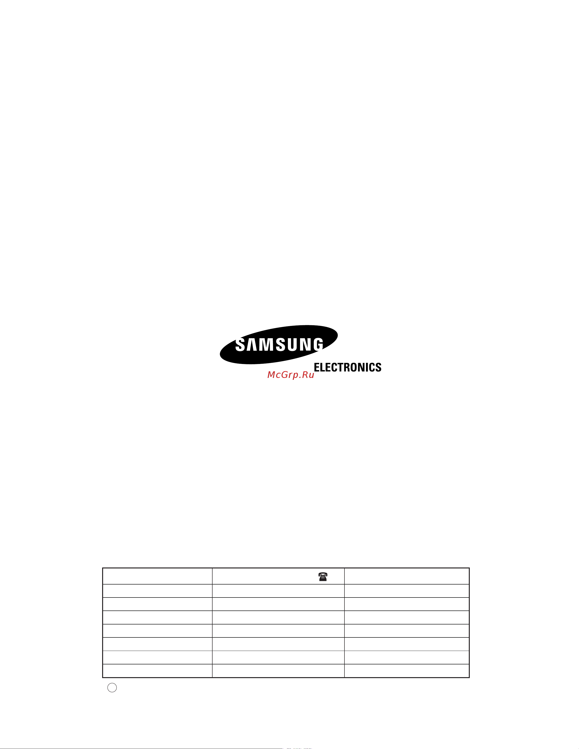 Samsung AQ09NLN [28/28] Customer care center web site