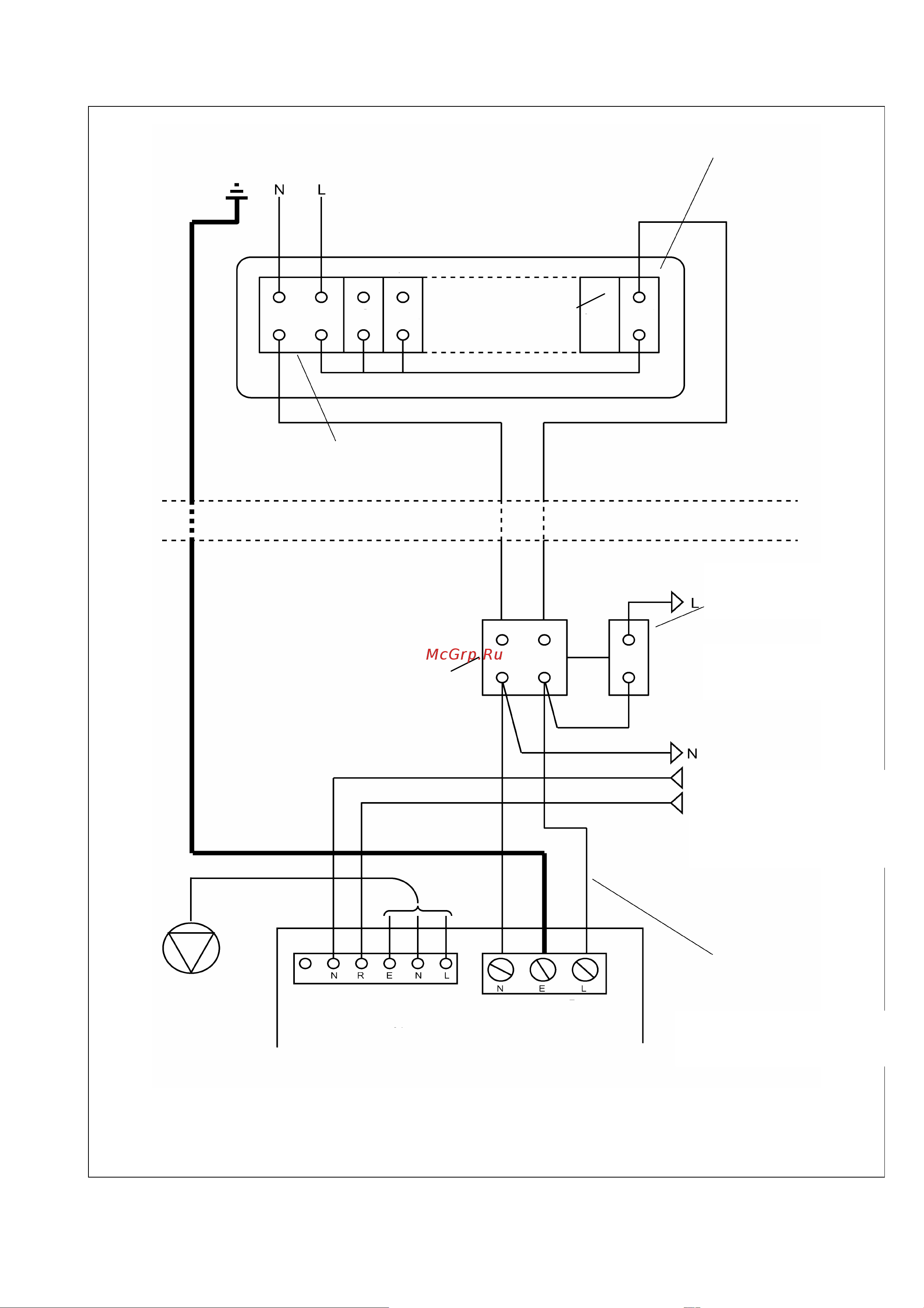 Baxi AMPTEC [11/28] Рис 6 схема электропитания котла с использованием потребительского модуля