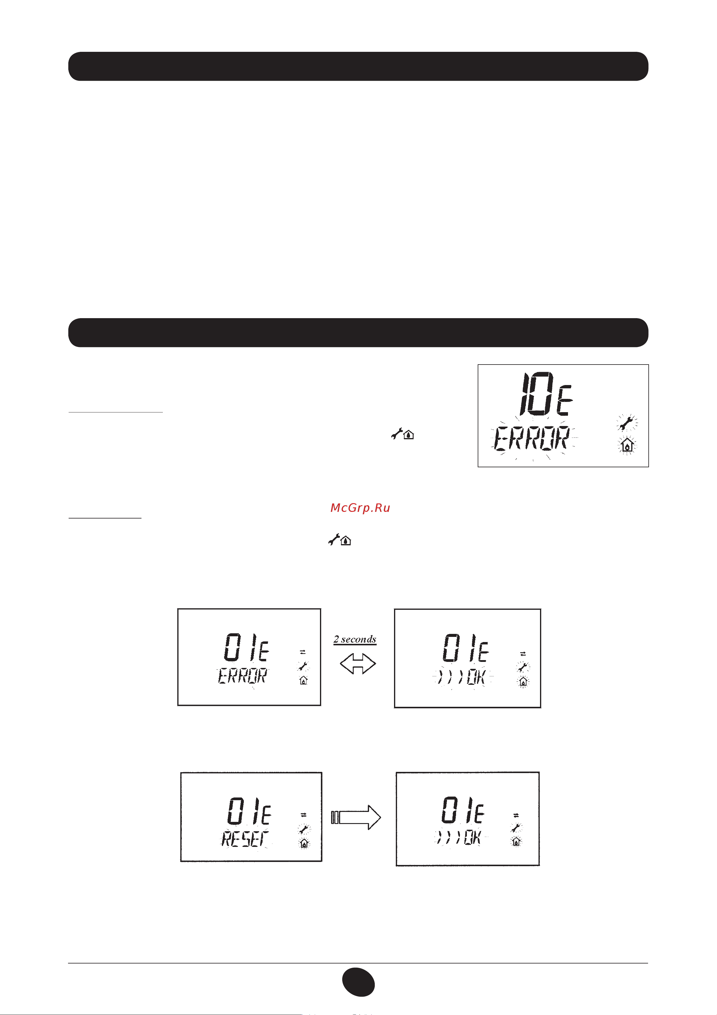 Baxi LUNA-3 Comfort COMBI [12/45] Система безопасности индикаторы и срабатывание