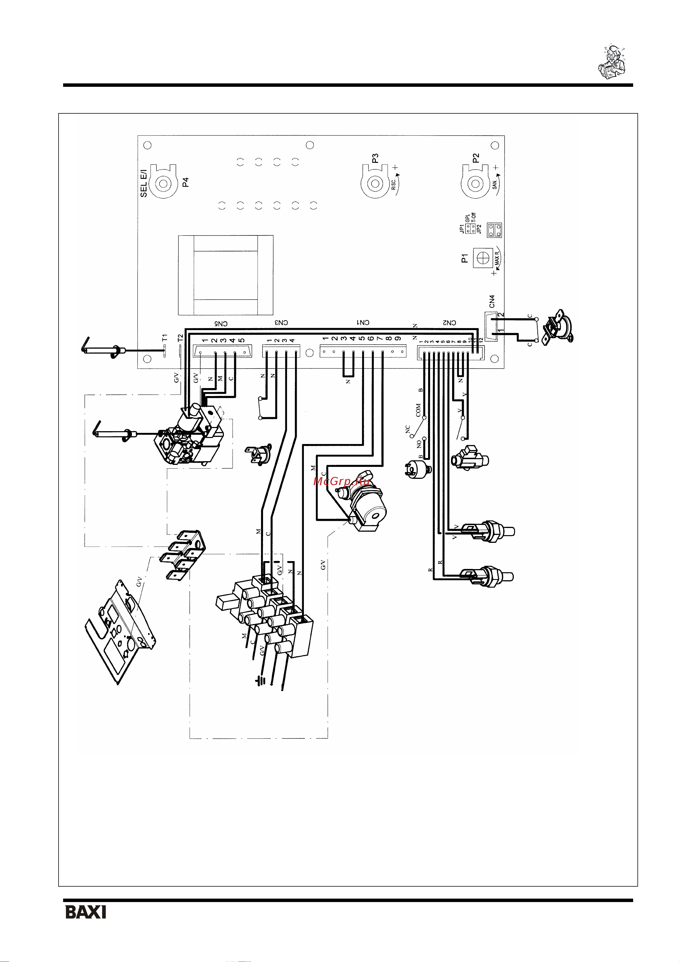 Baxi MAIN 24 Fi (i) [21/25] Электрическая схема main 24 i