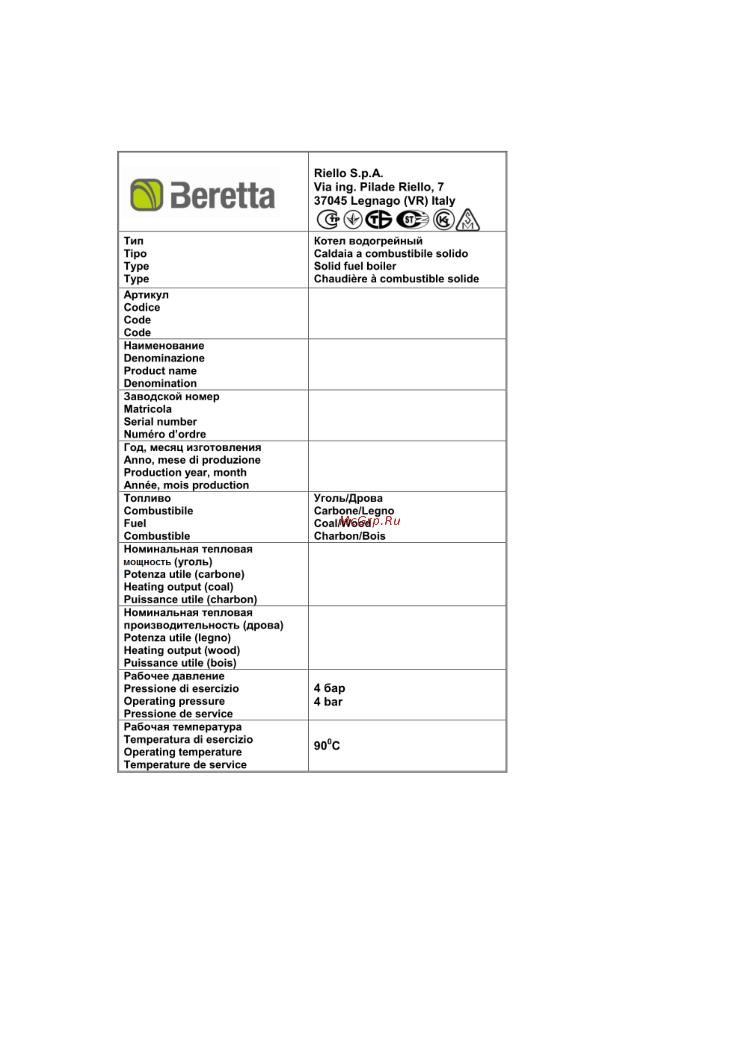 Beretta KARBOR 86.pdf [4/22] Рис 1