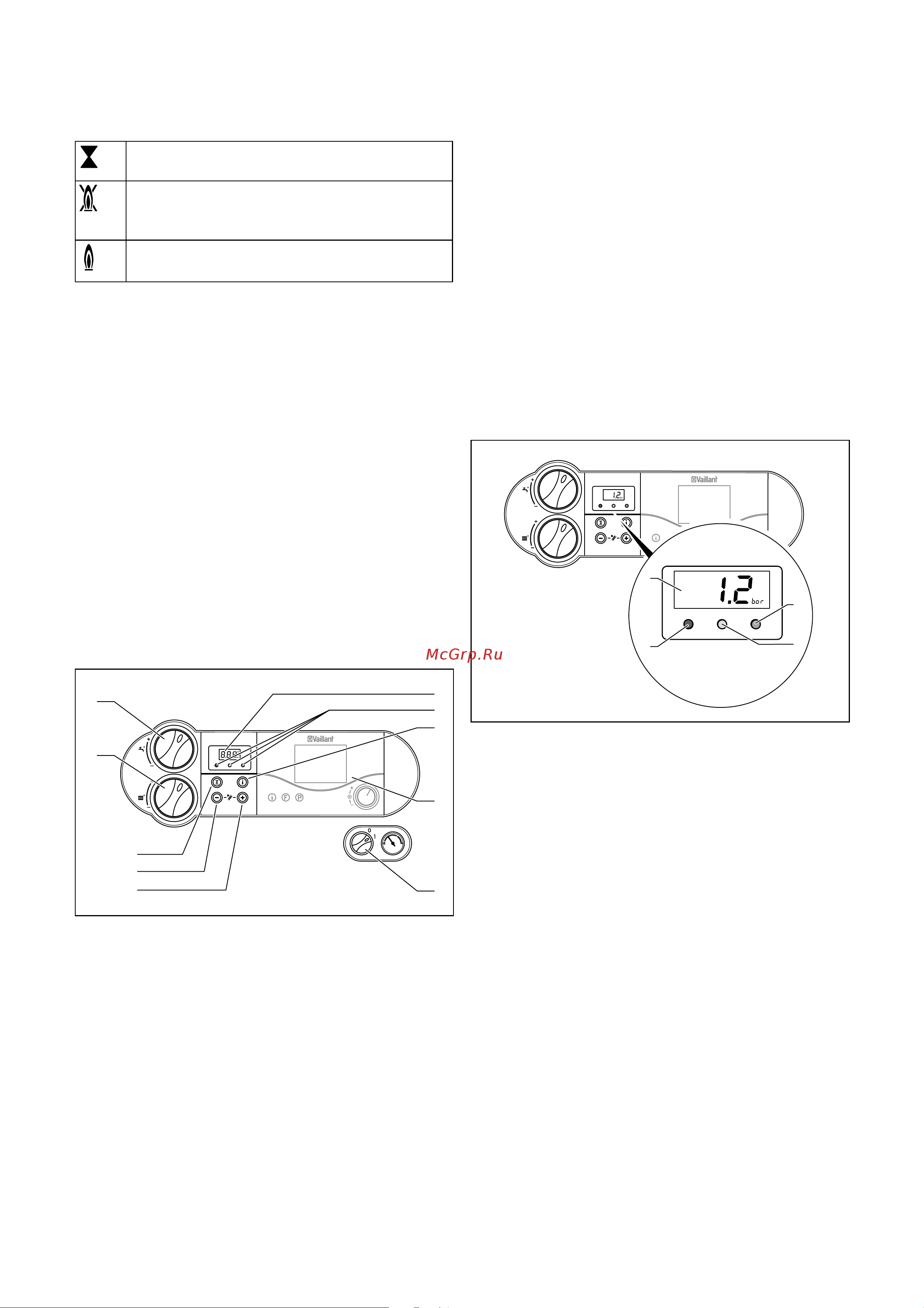 Vaillant atmoTEC plu VUW INT 2403-5 [12/24] Управление