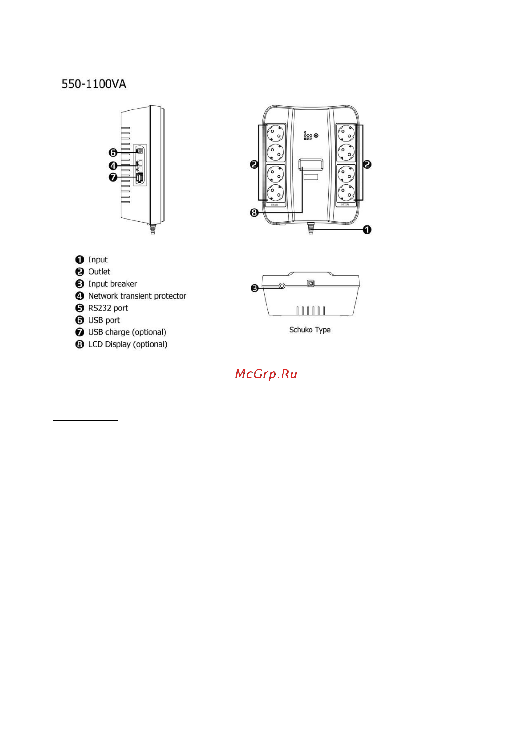 Powercom SPD-550U LCD (USB) Spider Руководство по эксплуатации онлайн [5/12] 707355