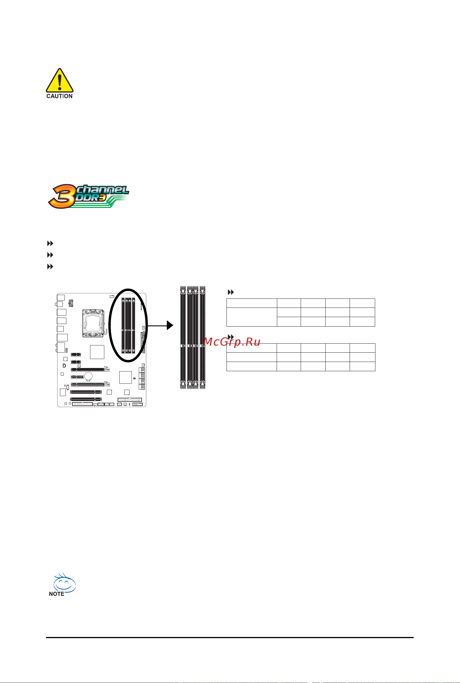 Gigabyte GA EX58 UD3R   rev  1 0 [16/120] 4 installing the memory