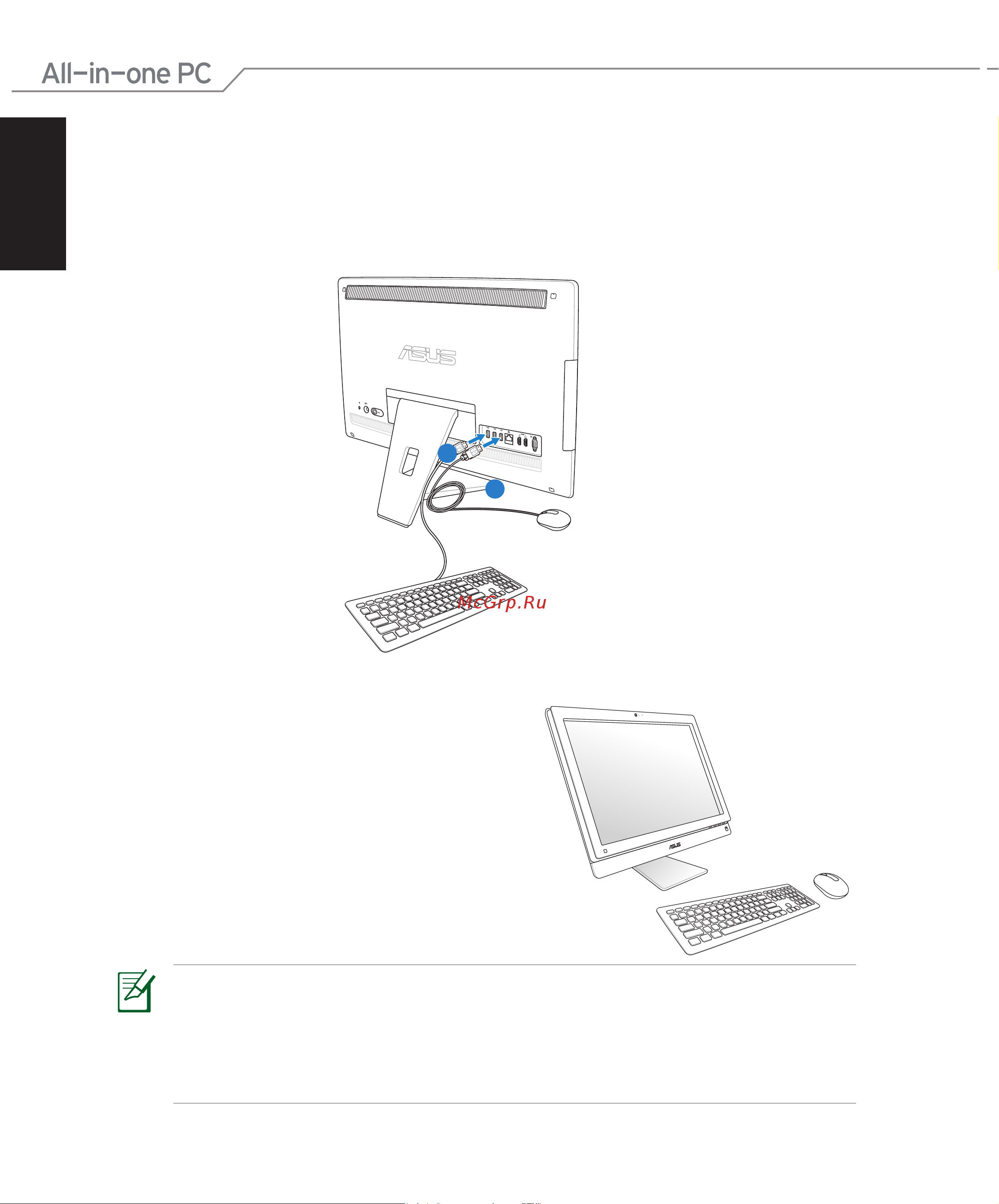 Asus ET2410_ET2210_SCD [26/38] Подключение проводной клавиатуры и мыши