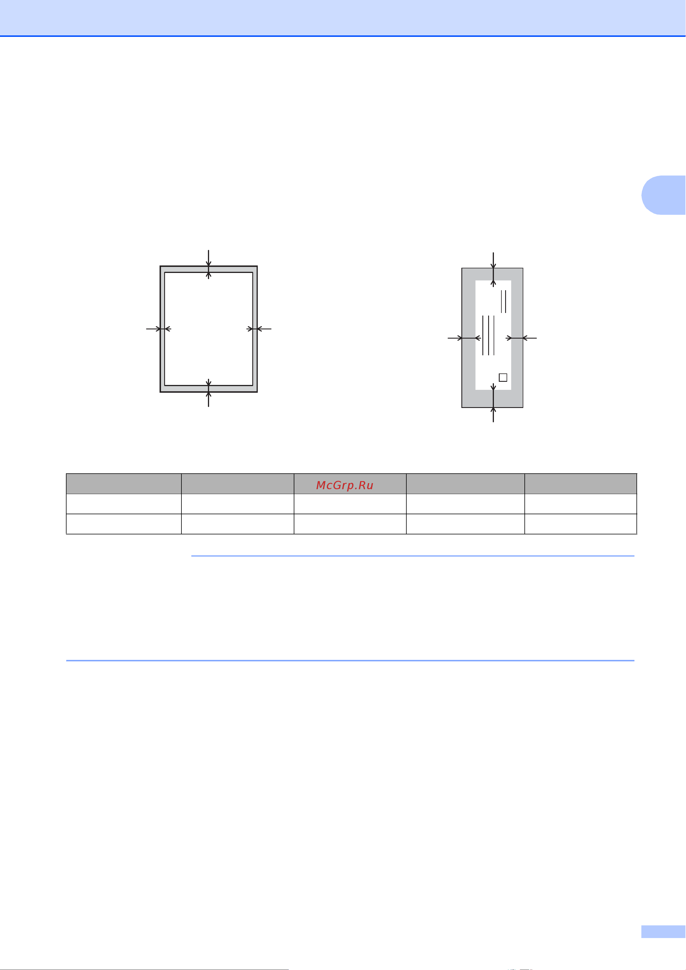 Brother MFC-J3720 [49/229] При печати на конвертах а также при двусторонней печати функция печати без полей недоступна