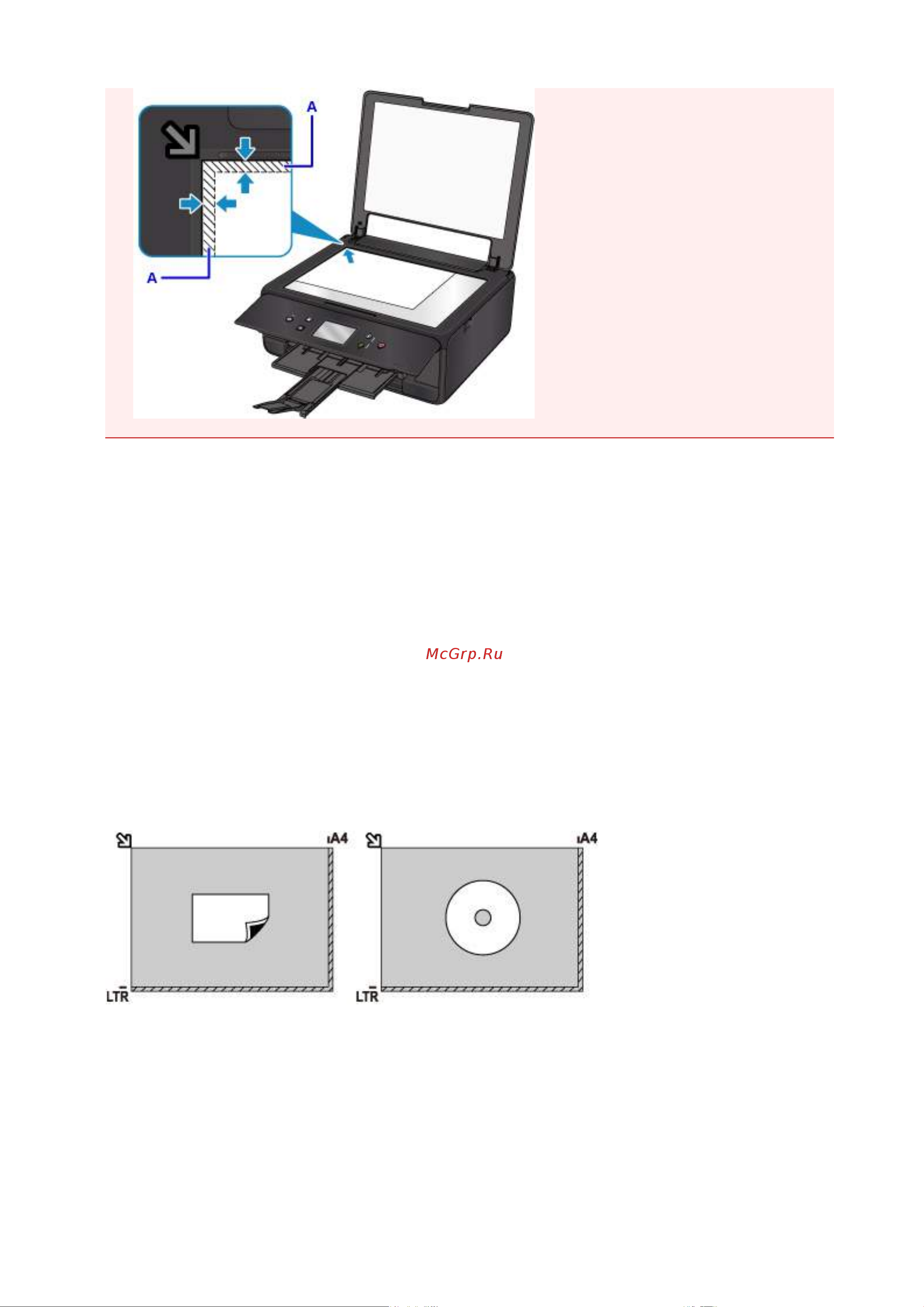 Canon PIXMA TS6050 [51/463] Загрузка одного или более оригиналов на стекло рабочей поверхности