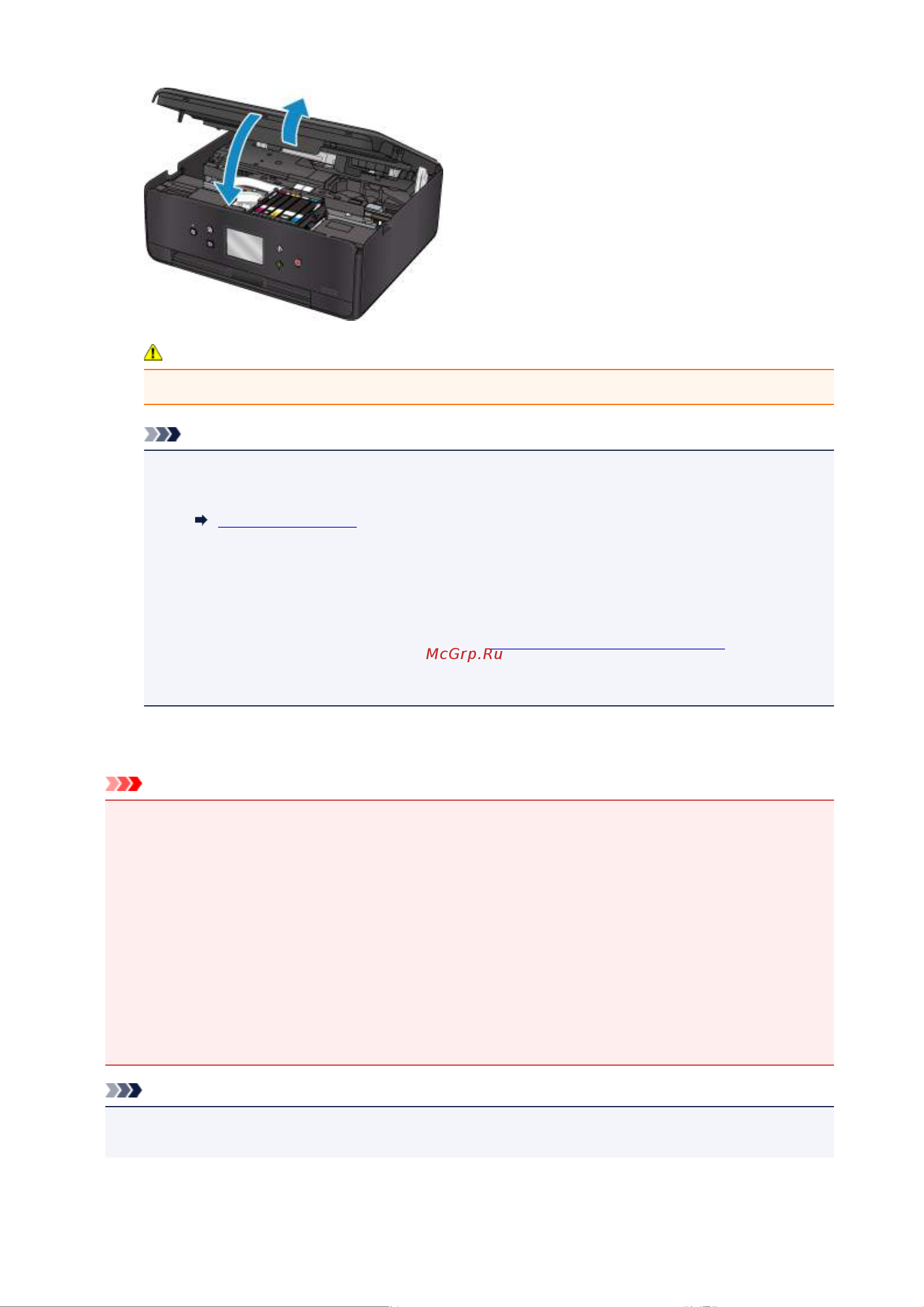 Canon PIXMA TS6050 [61/463] Замечания по чернильным контейнерам