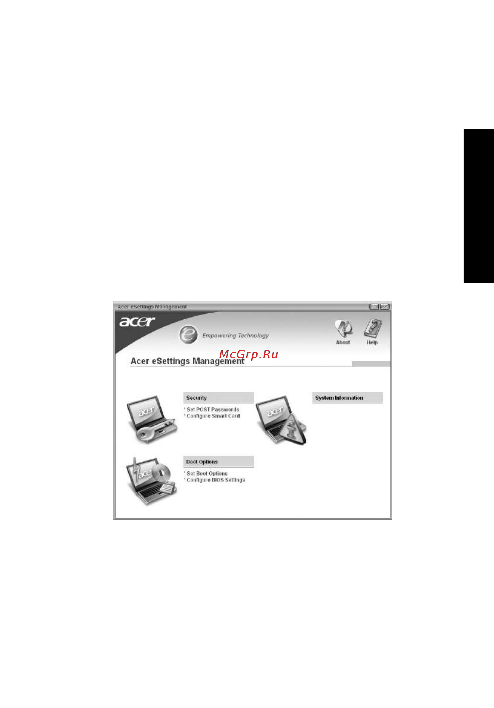 Acer Aspire 5670 [17/112] Acer esettings management