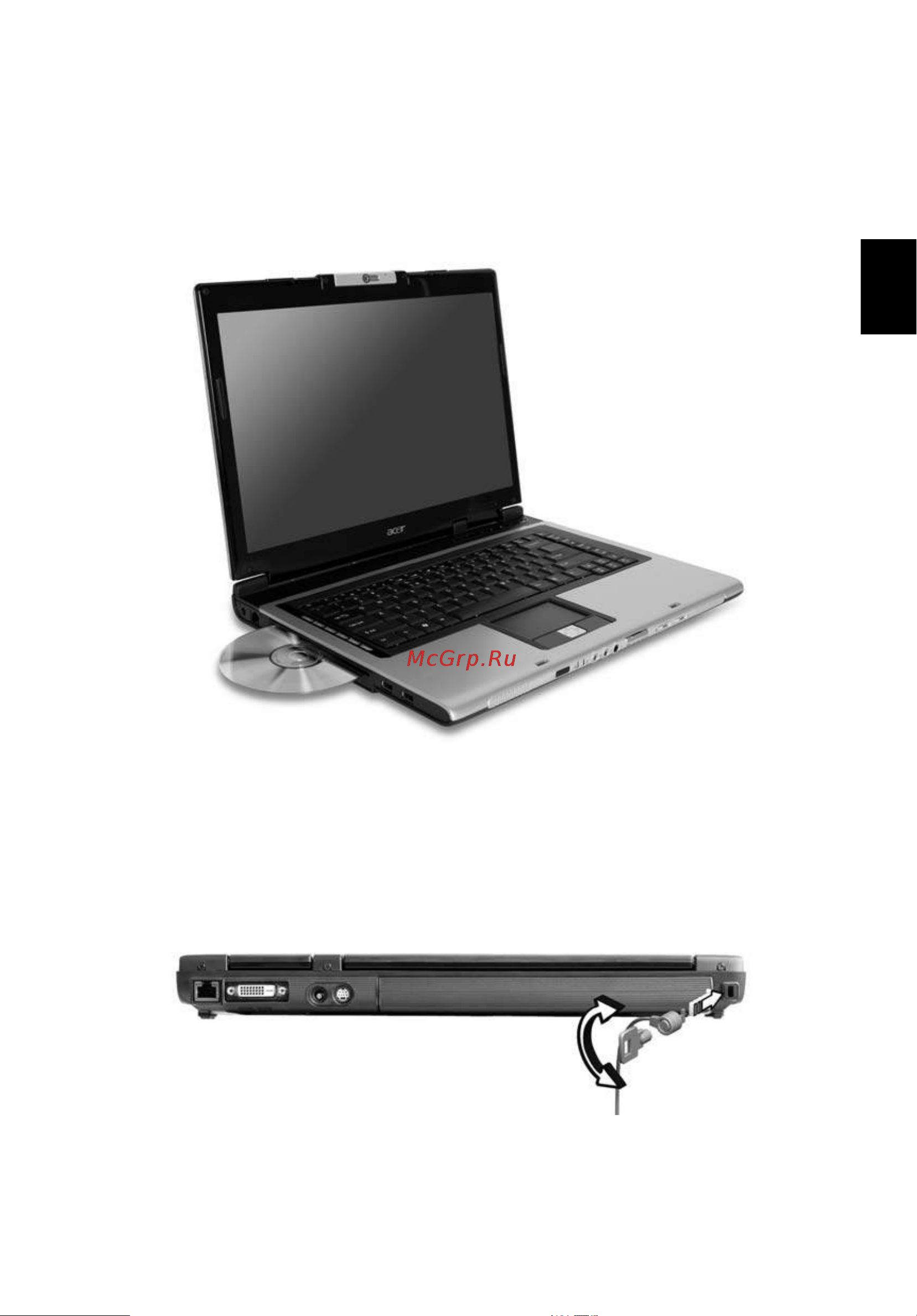 Acer Aspire 5670 [43/112] Извлечение оптического диска компакт диска или dvd диска