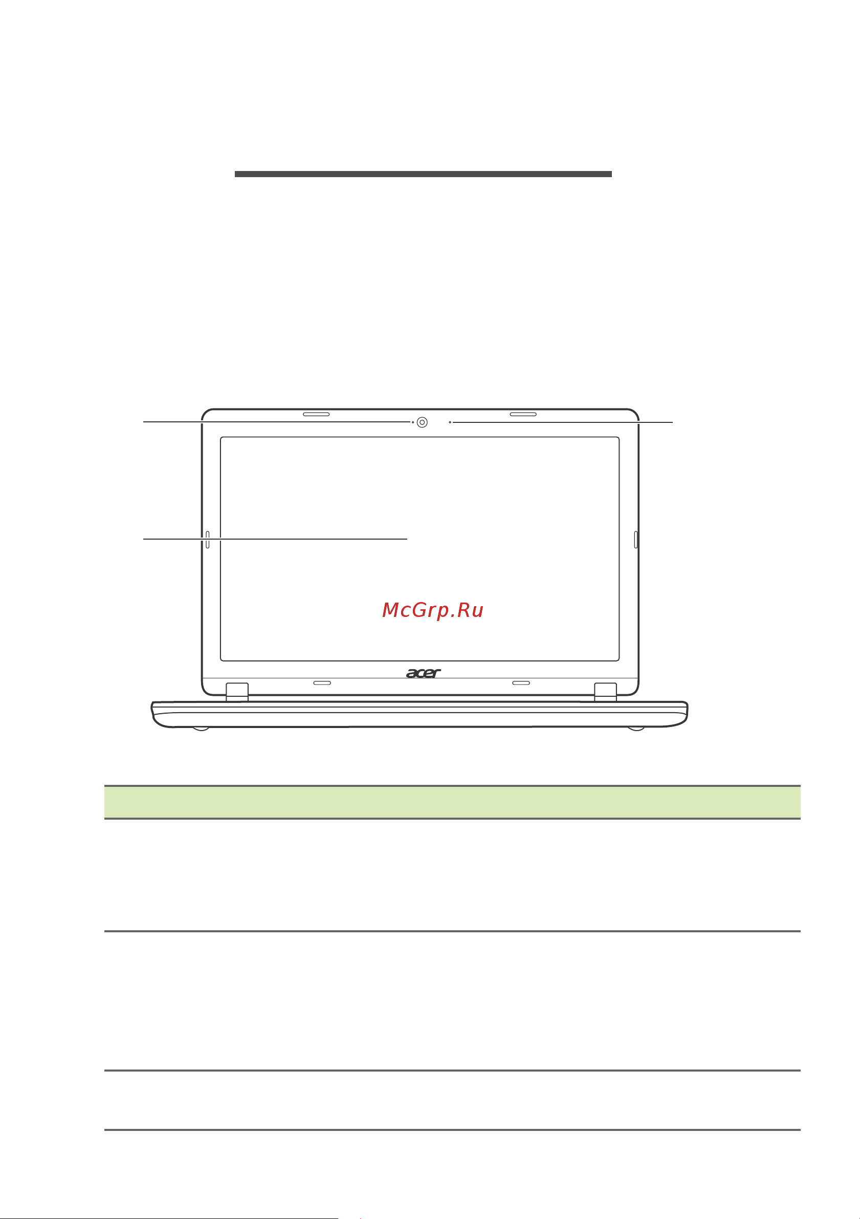 Acer Aspire A315-32 [10/84] Знакомство с вашим ноутбуком acer