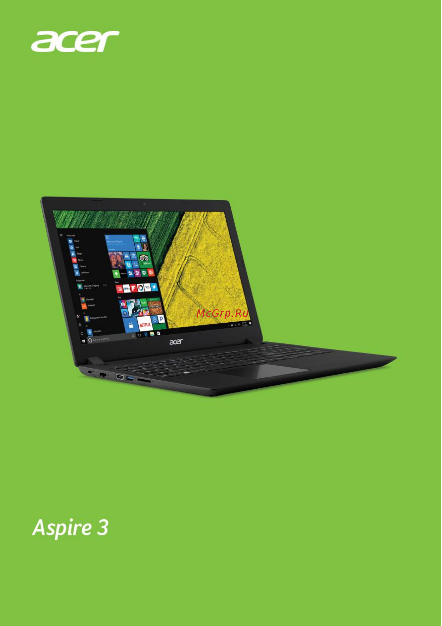 Acer Aspire A315-52 Руководство по эксплуатации онлайн