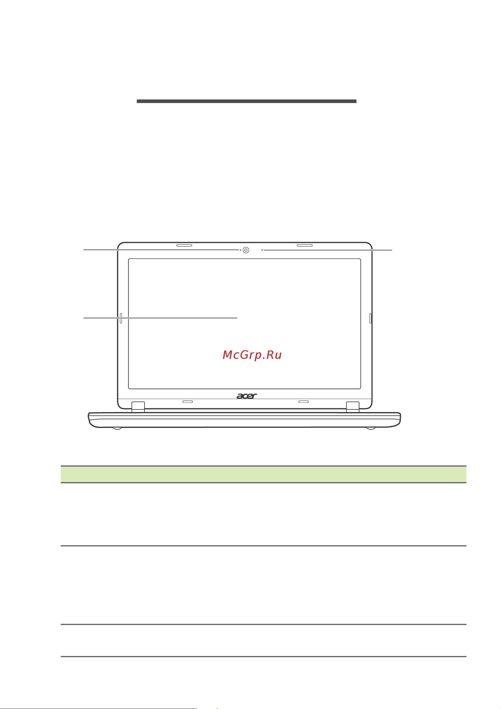 Acer Aspire A315-52 [10/87] Знакомство с вашим ноутбуком acer