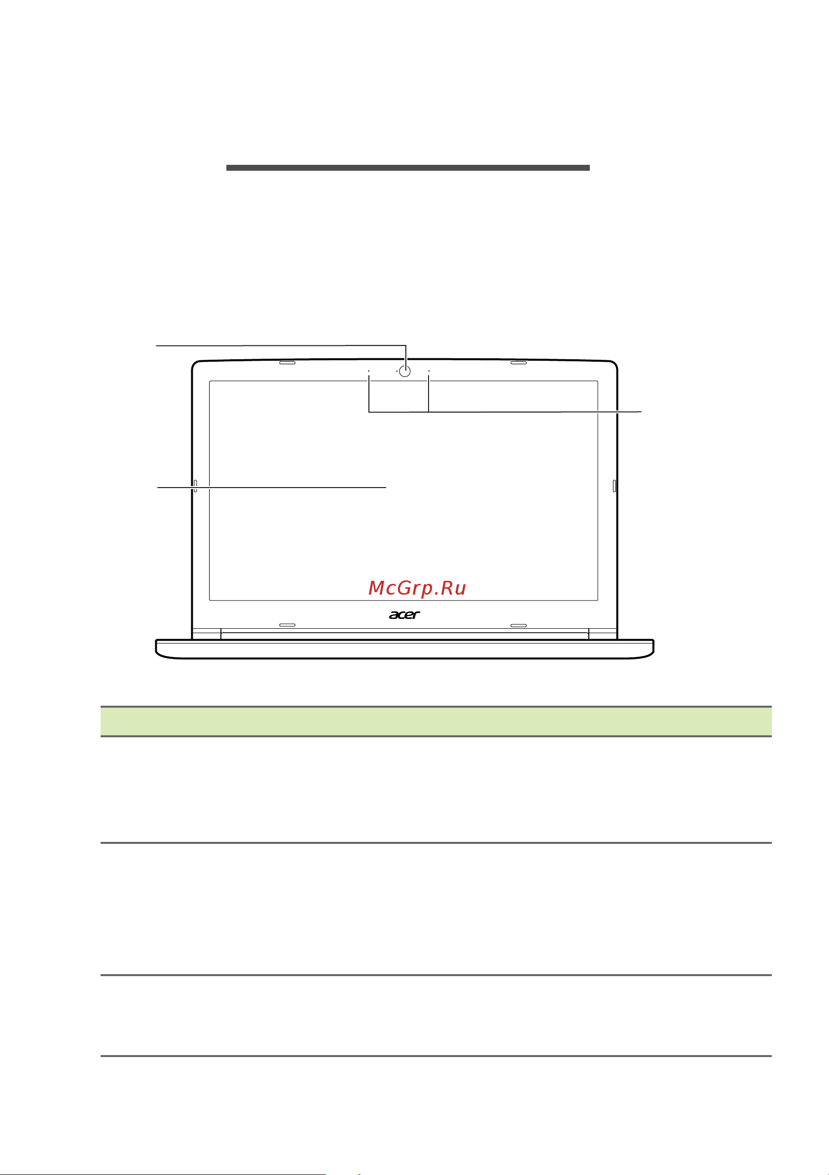 Acer Aspire A615-51(G) [10/87] Знакомство с вашим ноутбуком acer