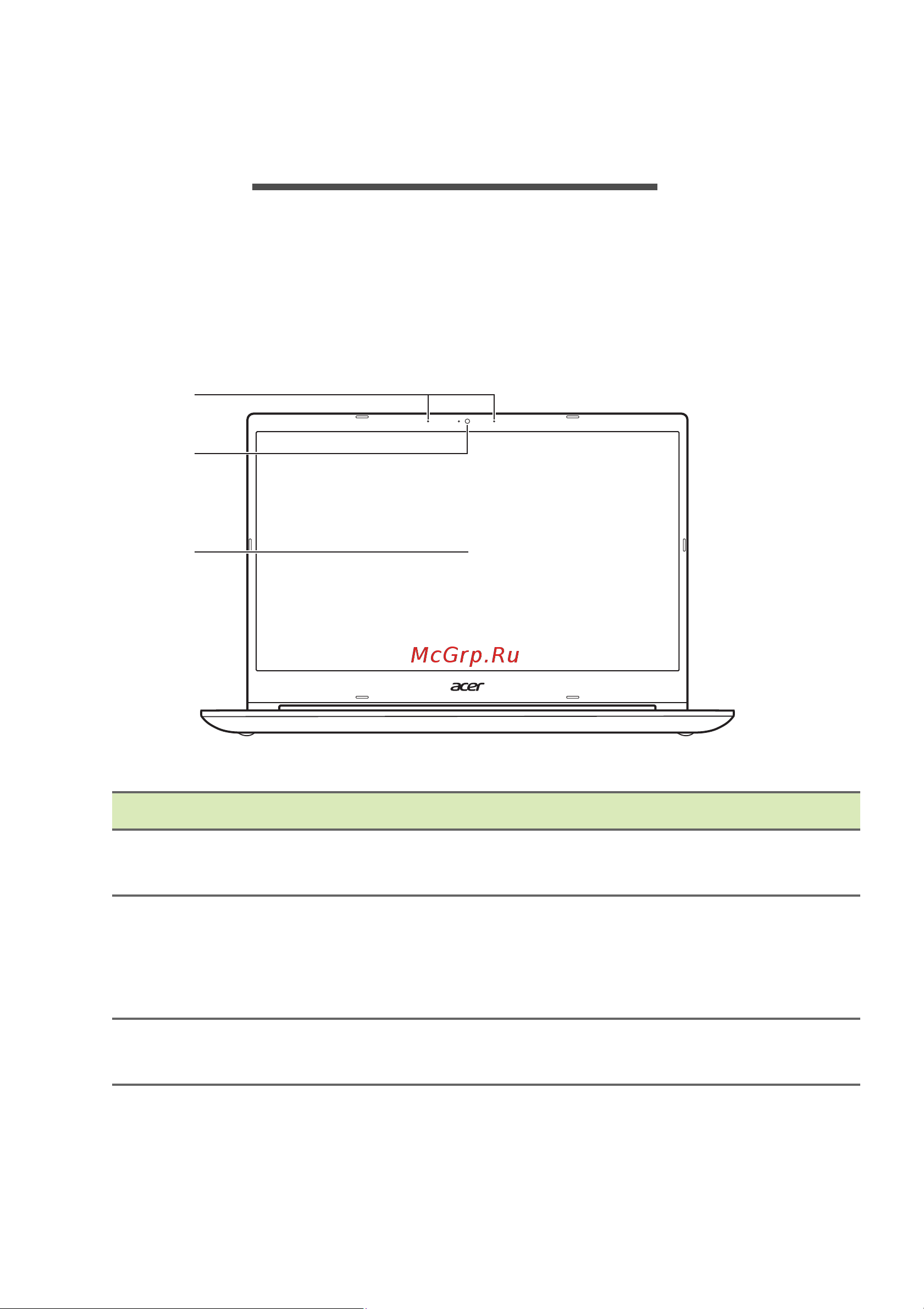 Acer Aspire A715-74G [10/90] Накомство с вашим ноутбуком