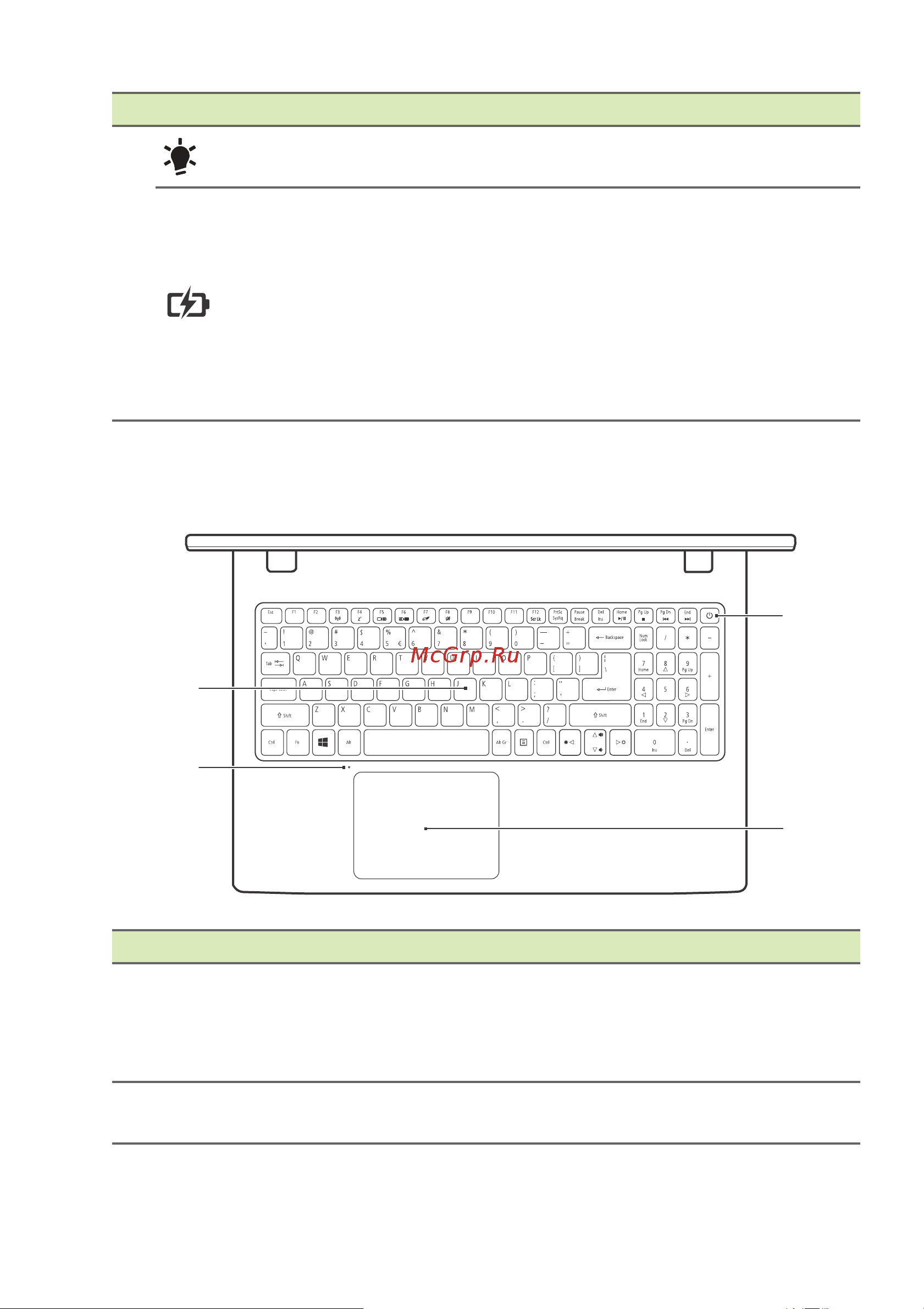Acer Aspire E5-523 (G) [11/91] Вид клавиатуры