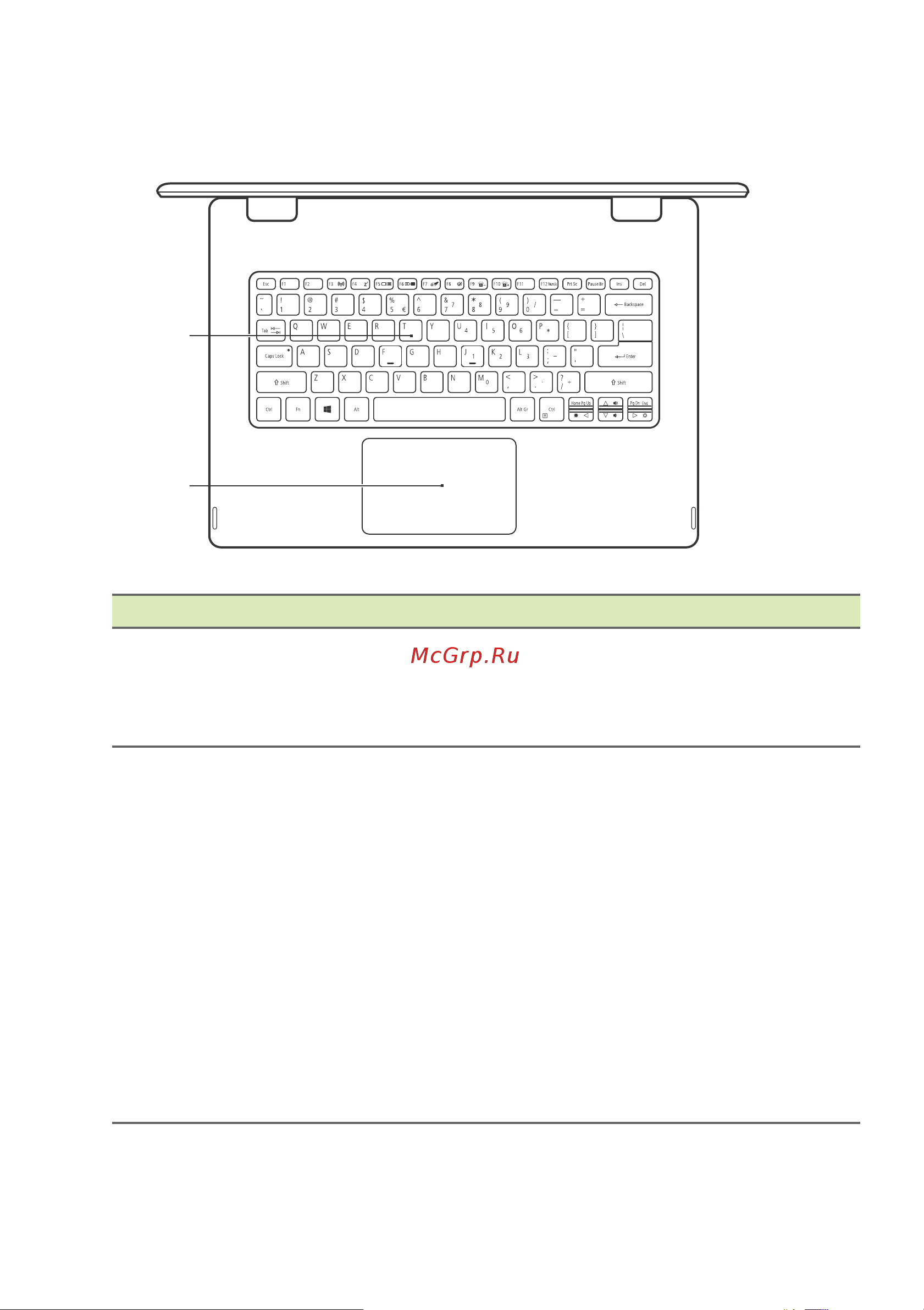 Acer Aspire R5-371T [11/85] Вид клавиатуры
