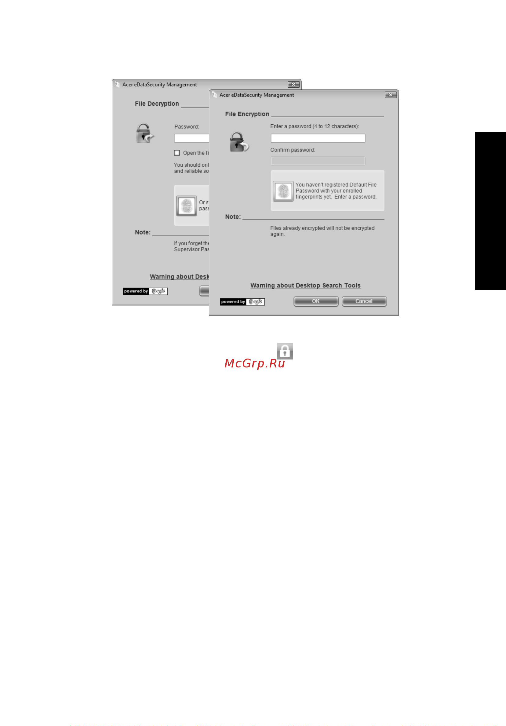 Acer TravelMate 7220(G) [31/105] Acer elock management