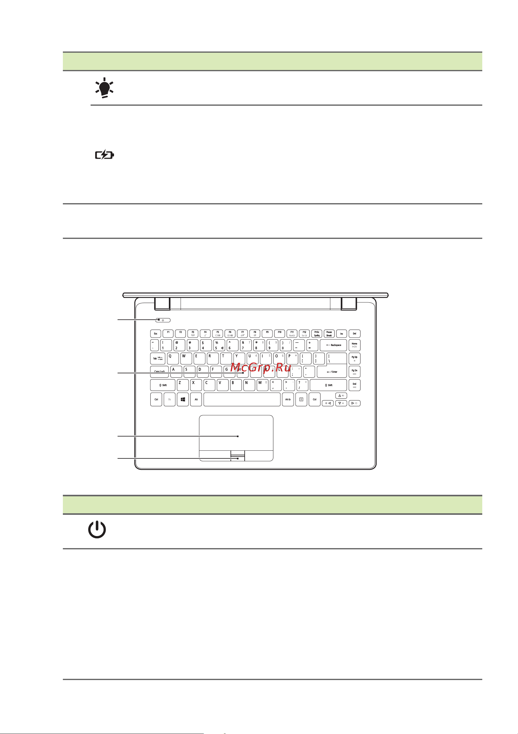 Acer TravelMate P246M-MG [10/128] Вид клавиатуры