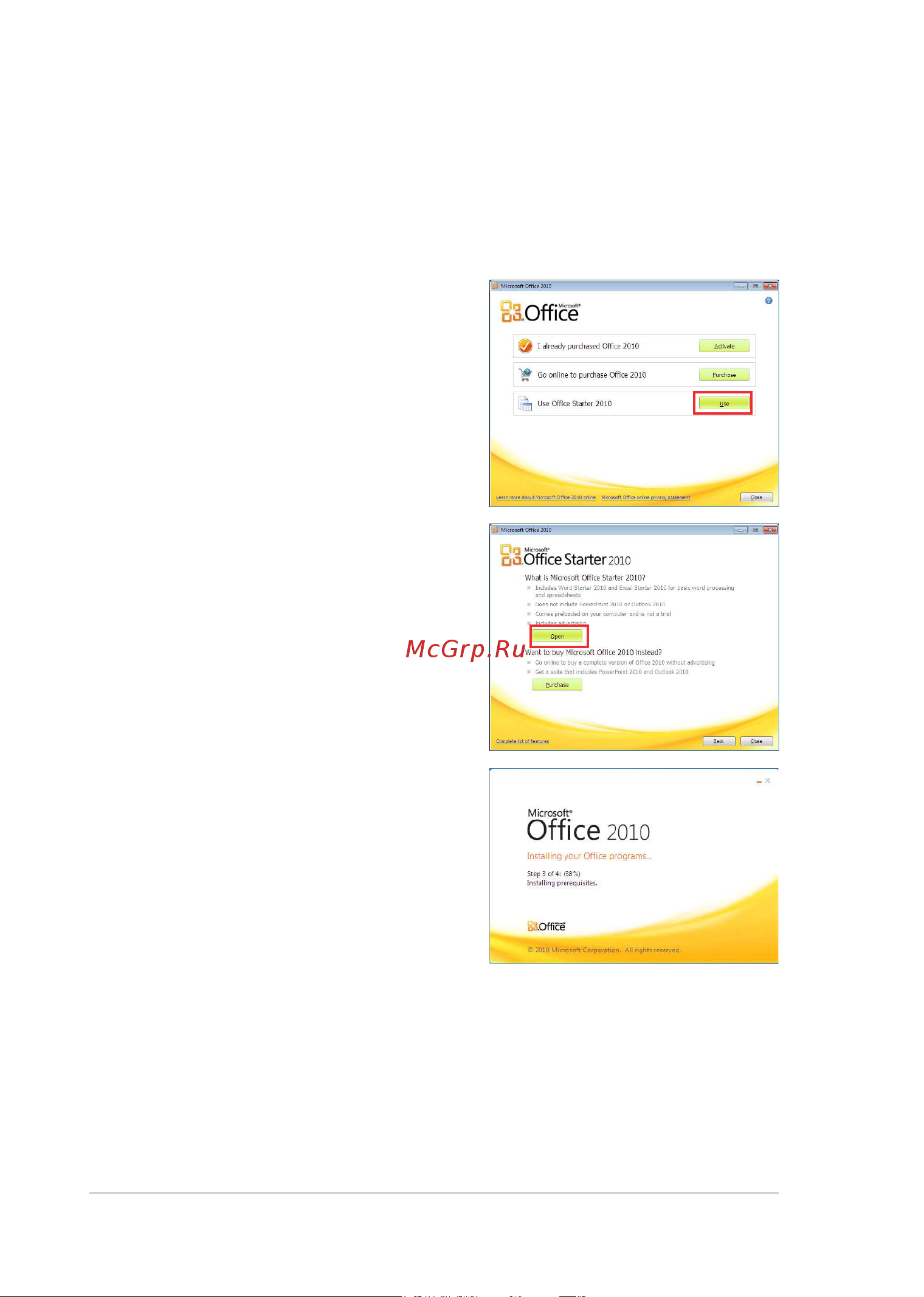 Asus EeePC_1015 [44/66] Microsoft office starter 2010