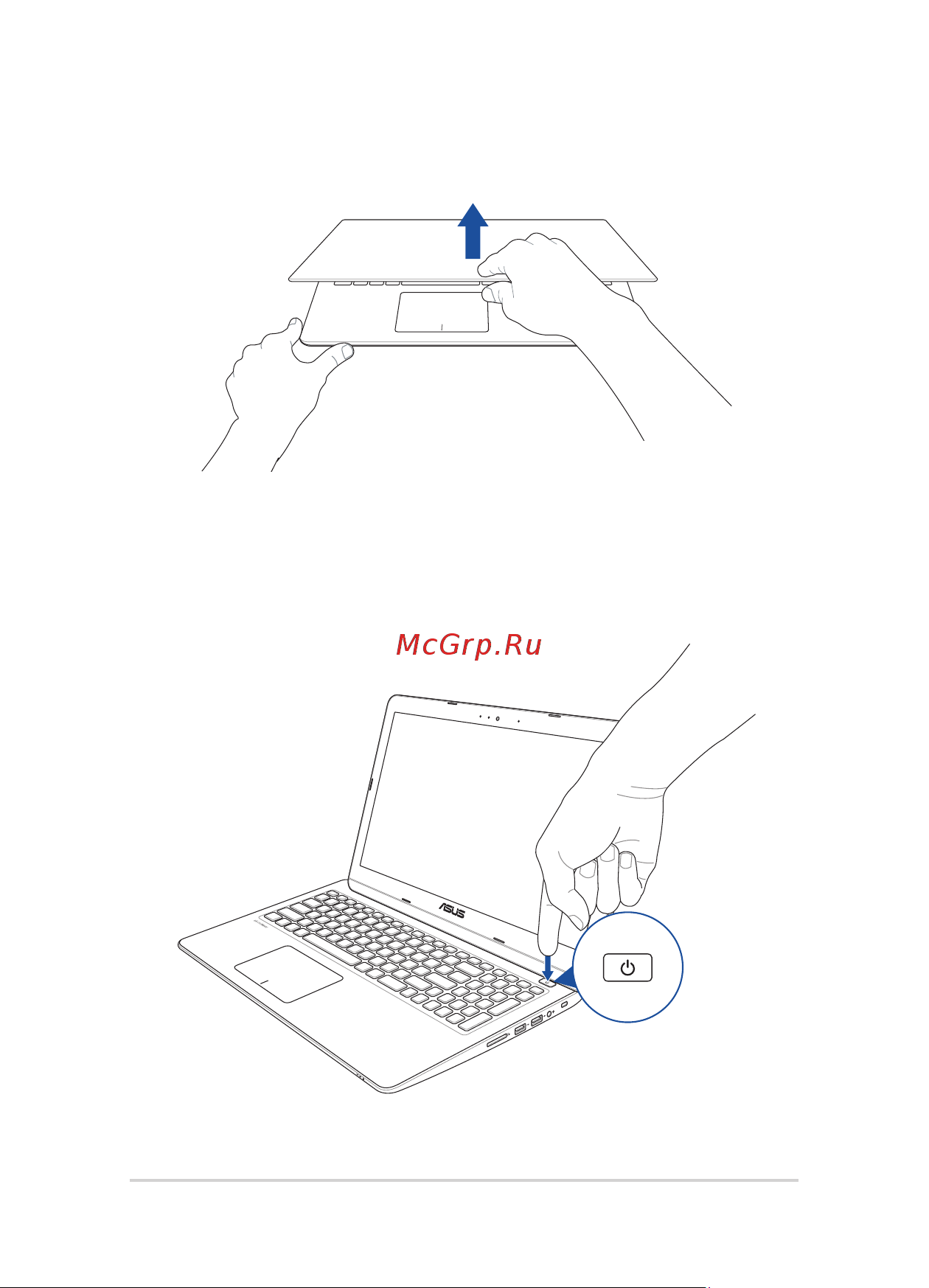 Asus R516UB [28/106] Откройте крышку