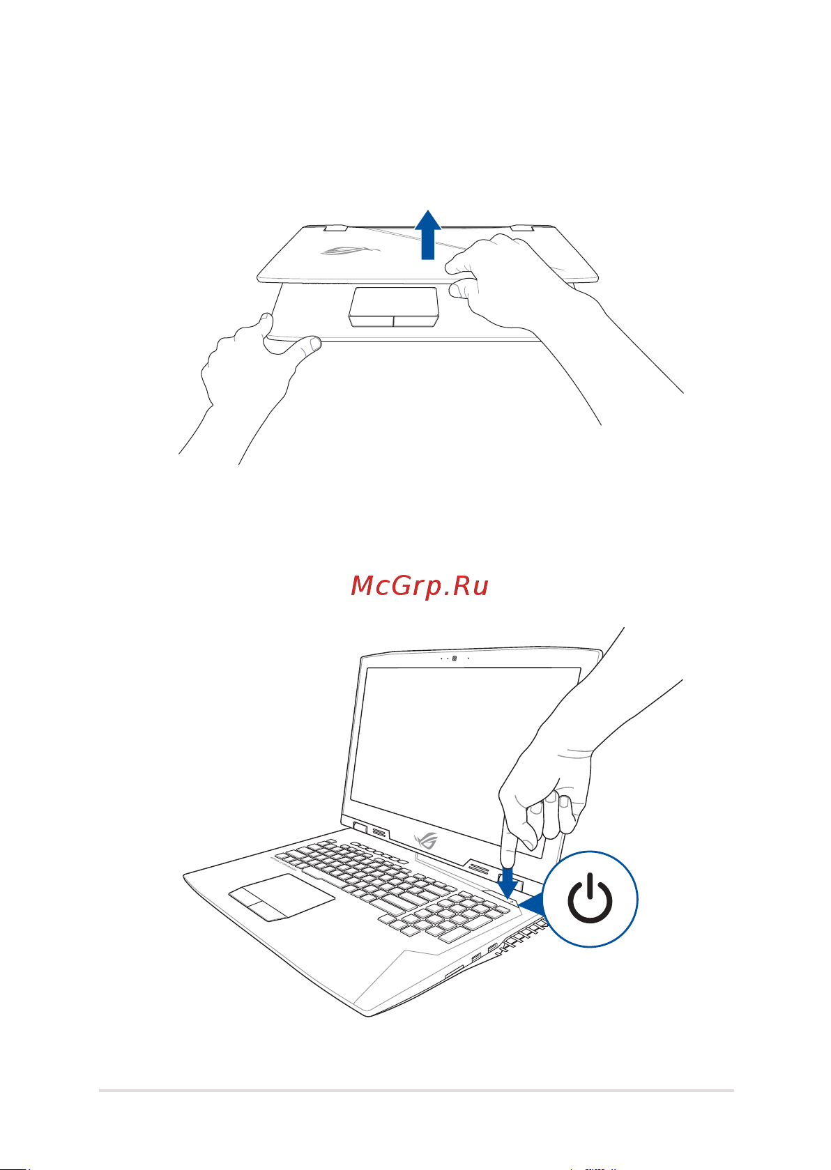 Asus ROG G703GX [31/114] Откройте крышку