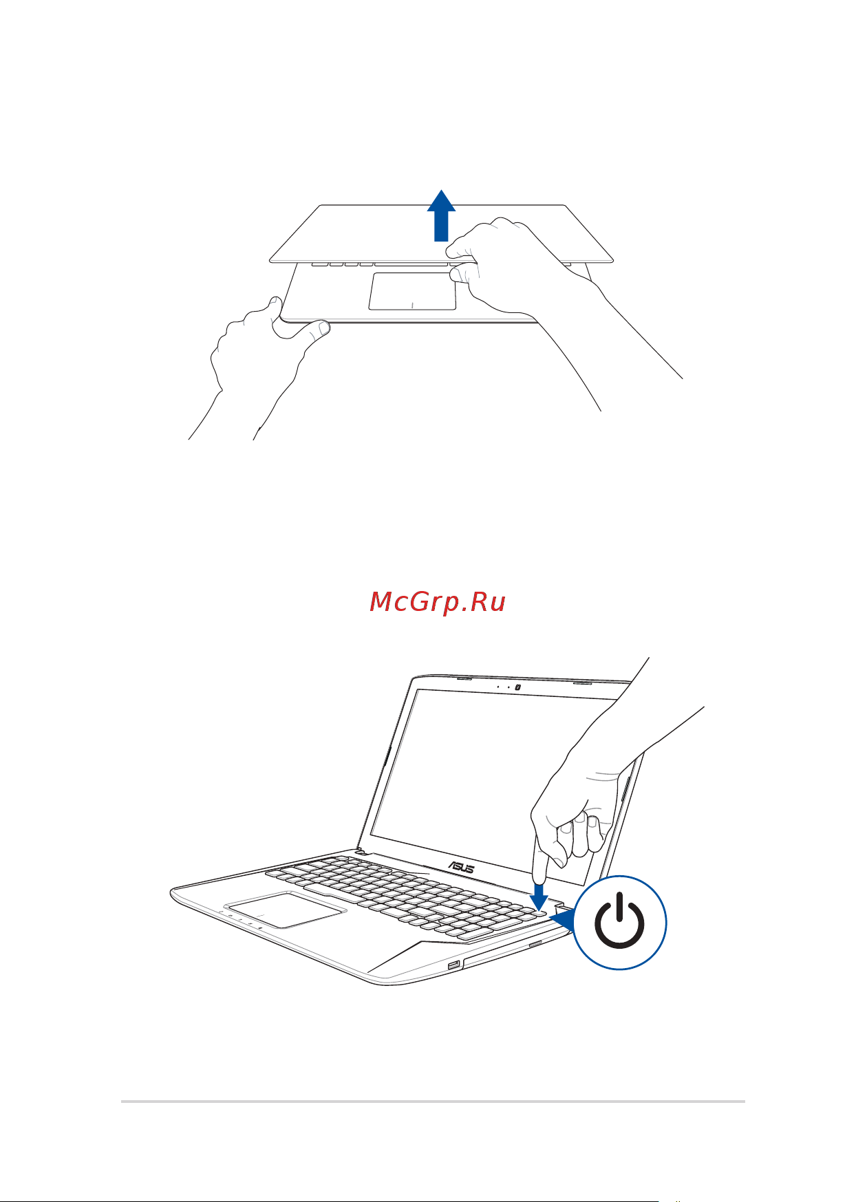 Asus ROG GL553VW [30/126] Откройте крышку