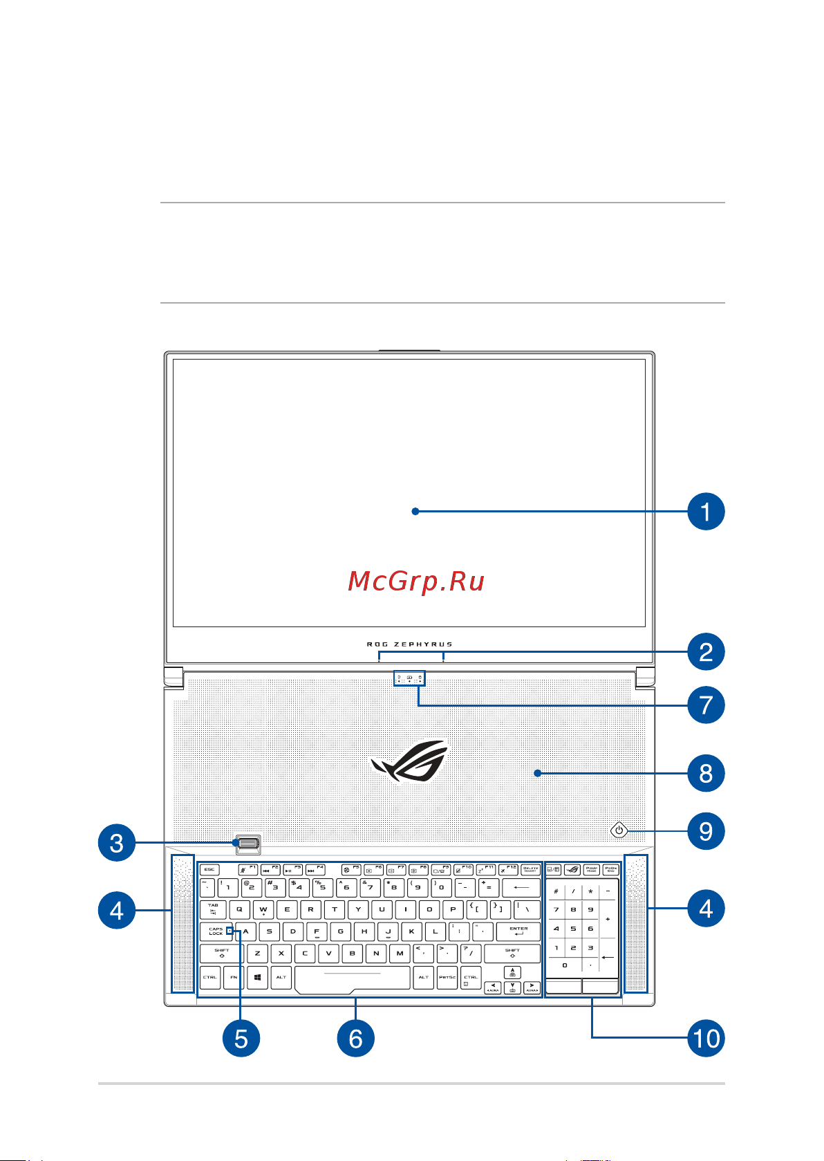 Asus ROG ZEPHYRUS S GX701GW [14/104] Вид сверху