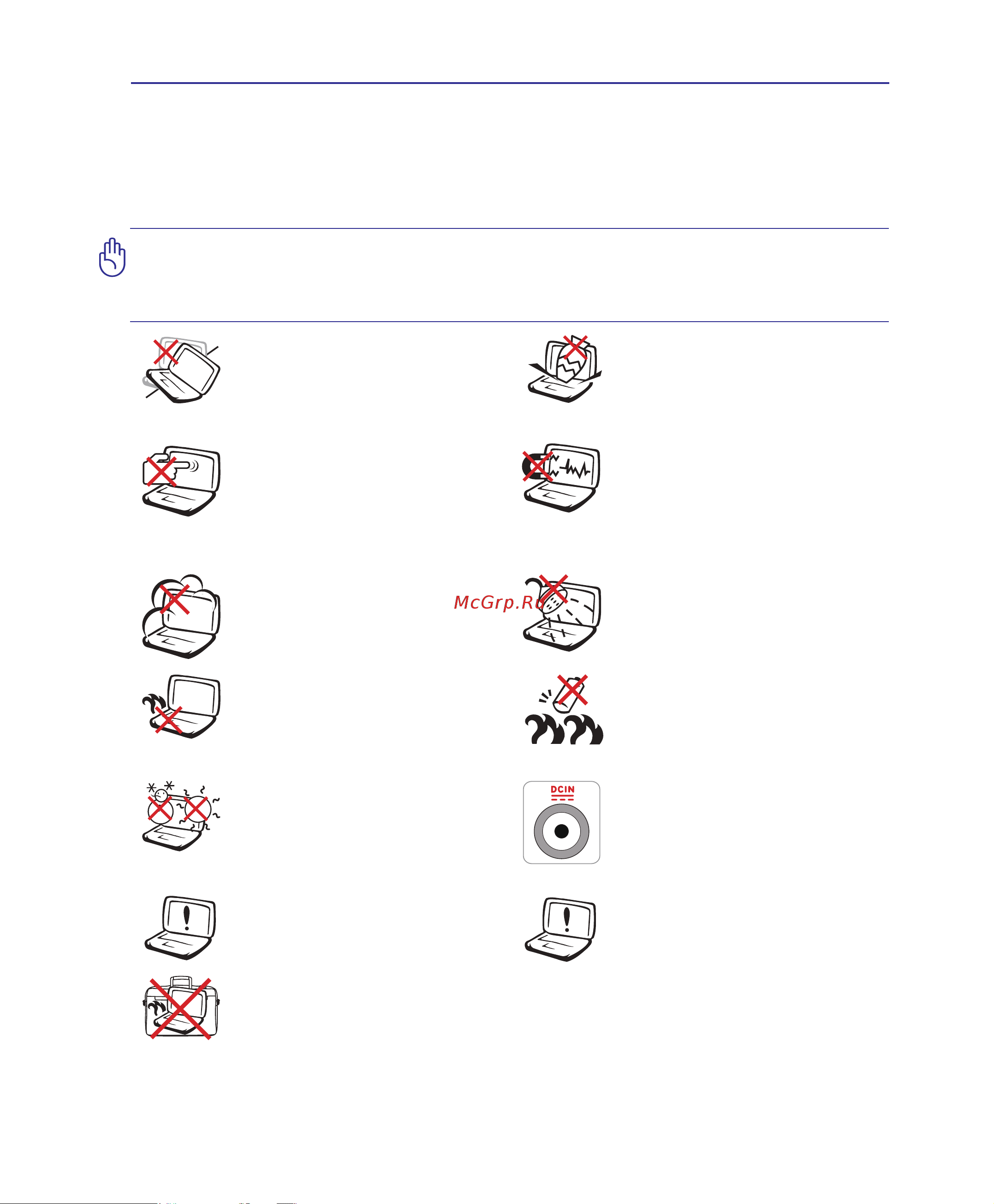 Asus U50Vg [7/90] Safety precautions