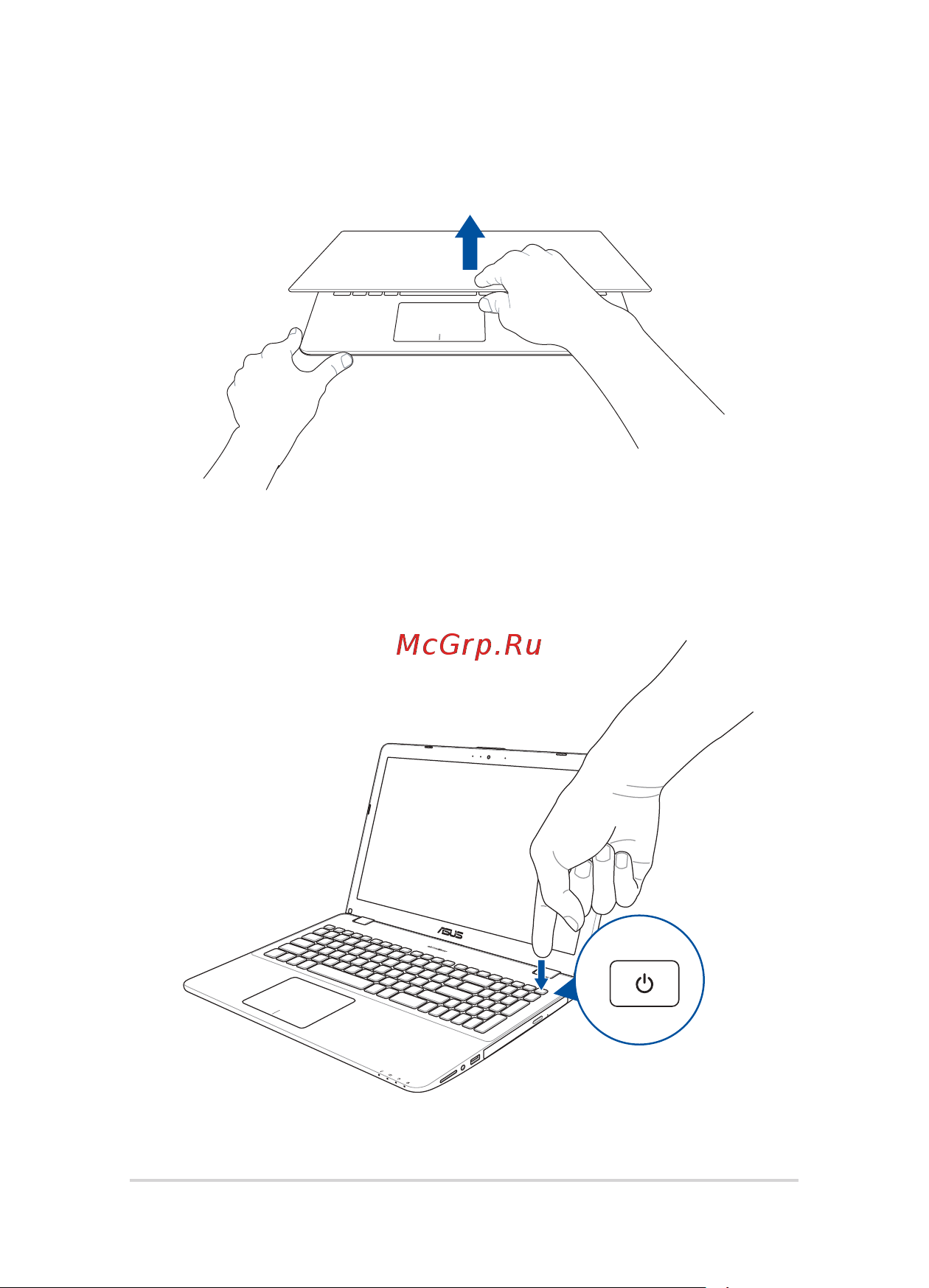 Asus VivoBook 15 X542UA [32/118] Откройте крышку