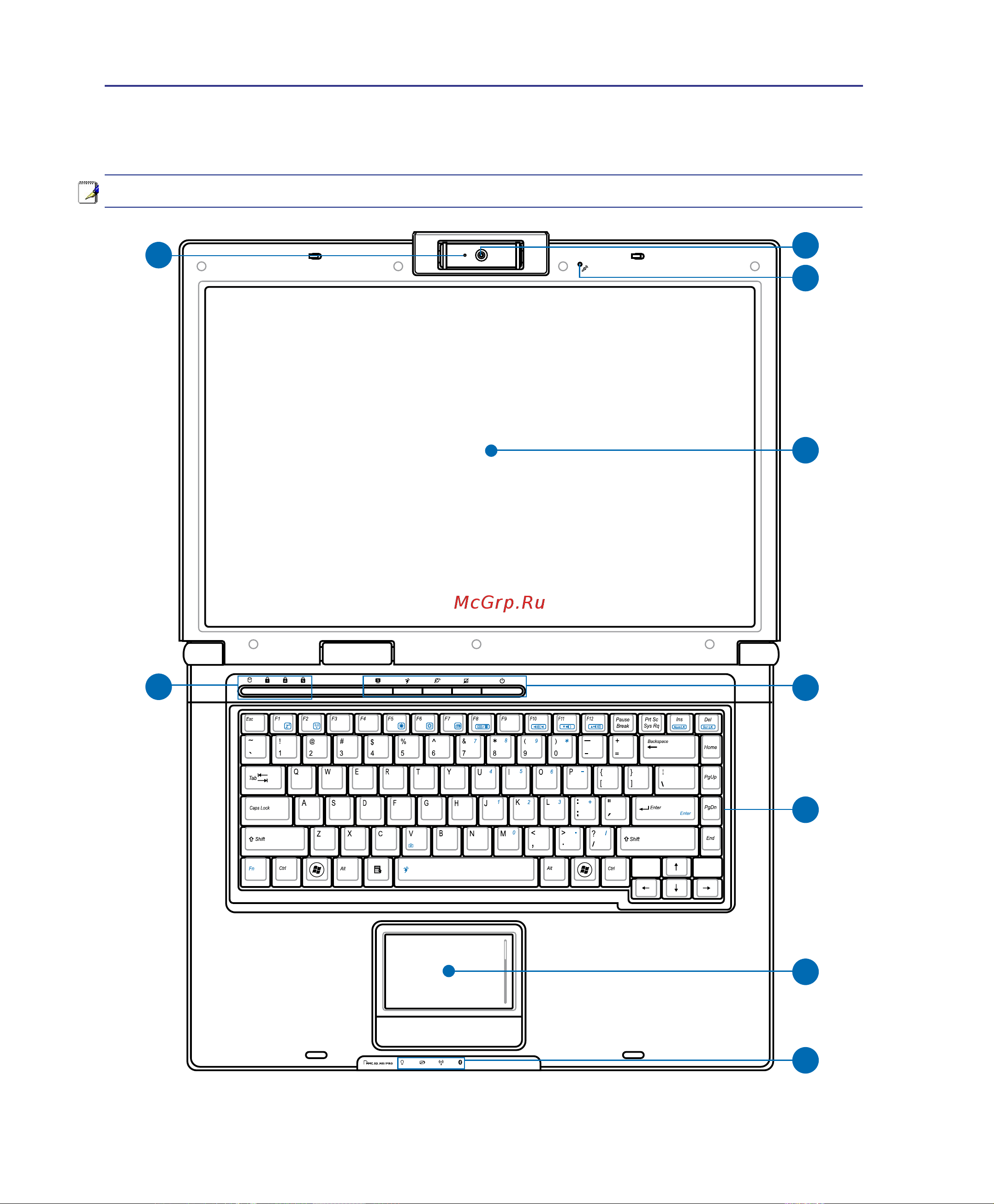 Asus X50RL [12/70] Верхняя сторона