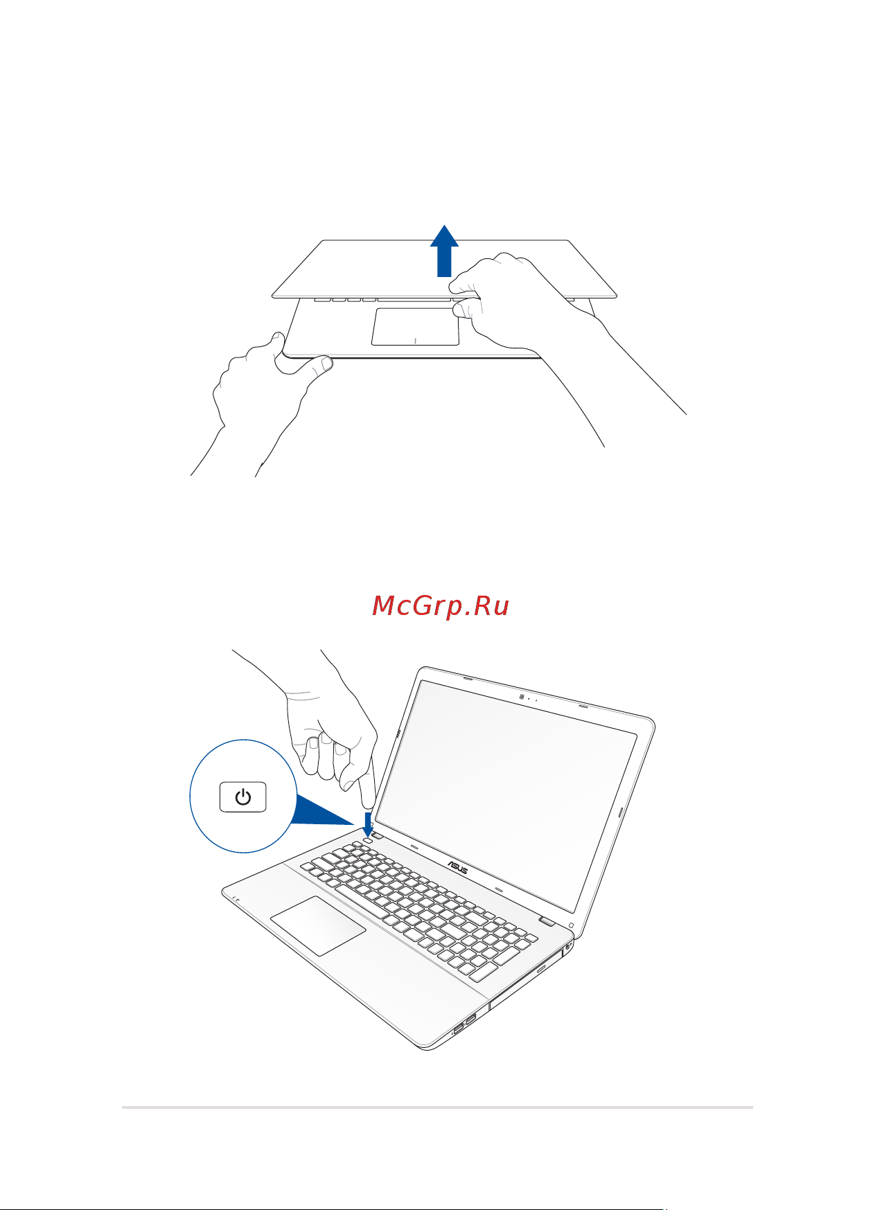 Asus X751LJ [25/114] Откройте крышку