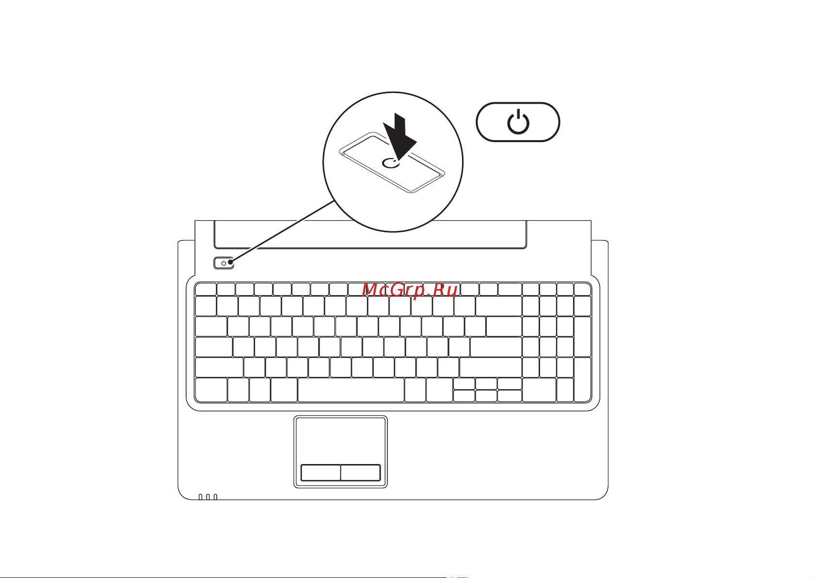 Dell Inspiron 1564 [10/88] Нажмите кнопку питания