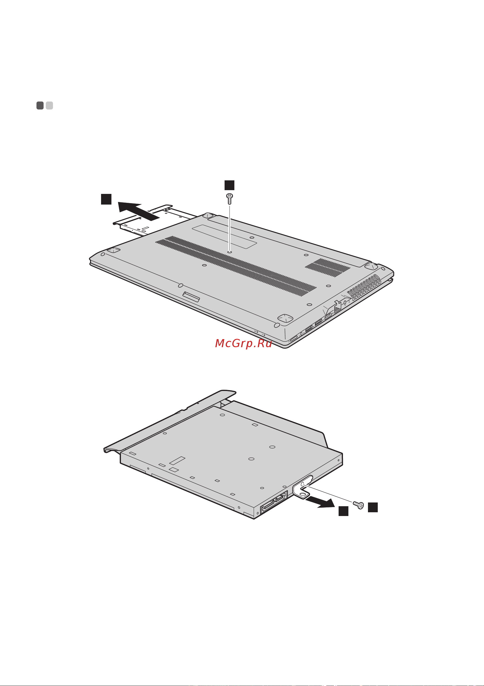 Lenovo IdeaPad 100-14IBD [32/35] Снятие оптического привода