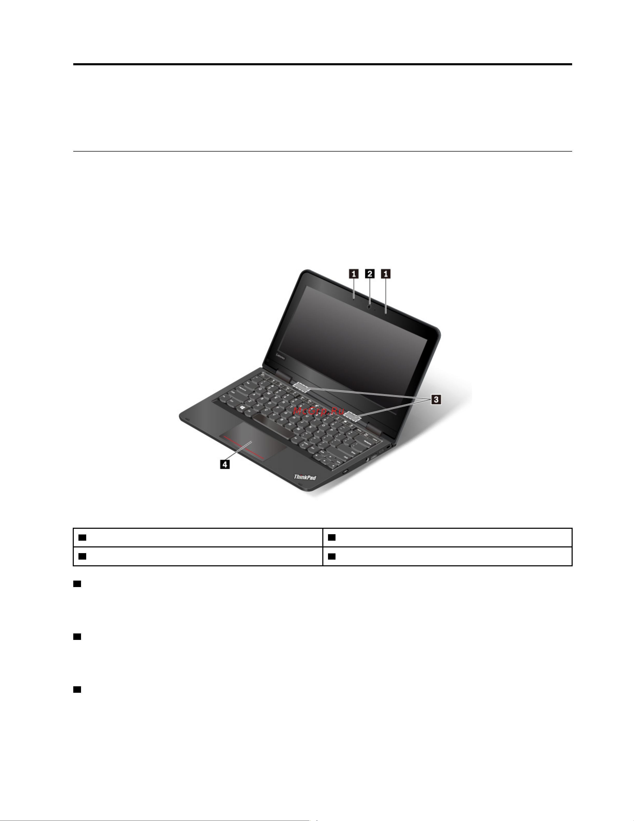 Lenovo ThinkPad Yoga 11e 5th Gen [21/154] Элементы управления разъемы и индикаторы компьютера