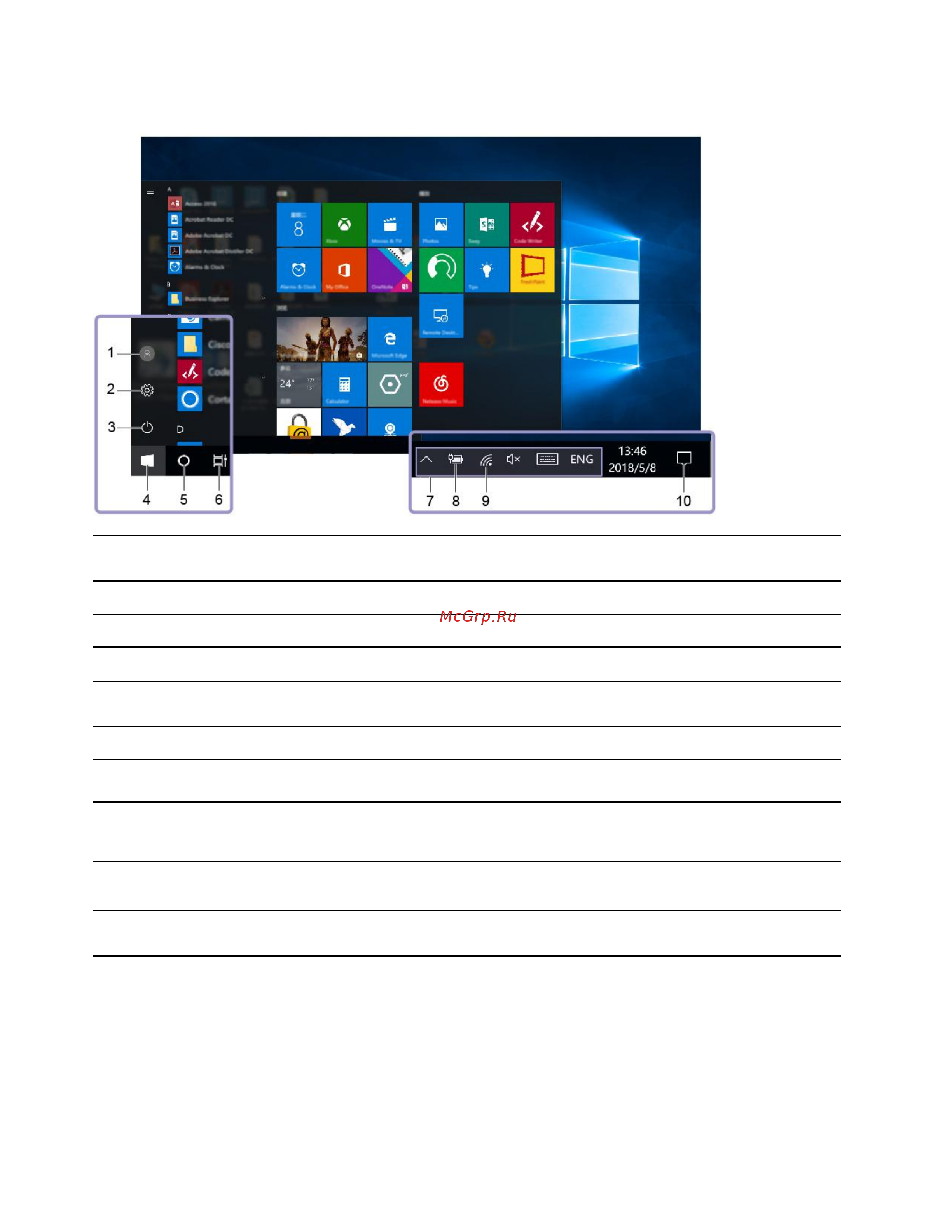 Lenovo ThinkPad L590 [18/144] Пользовательский интерфейс windows