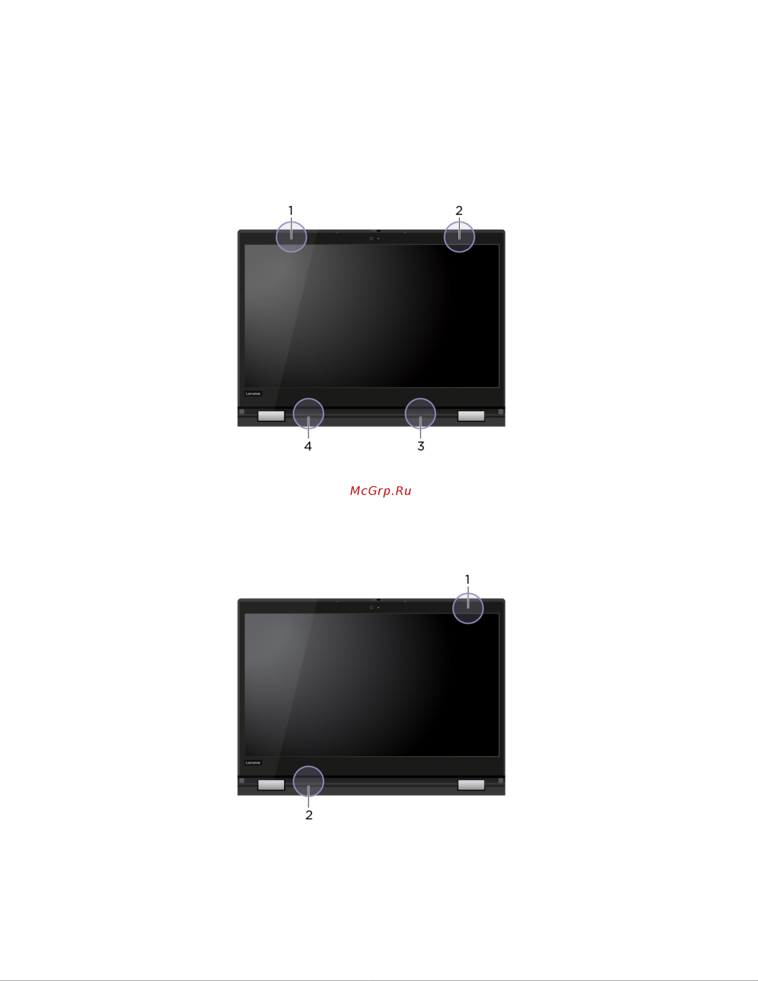 Lenovo ThinkPad X390 Yoga [102/118] Расположение антенн беспроводной связи ultraconnect