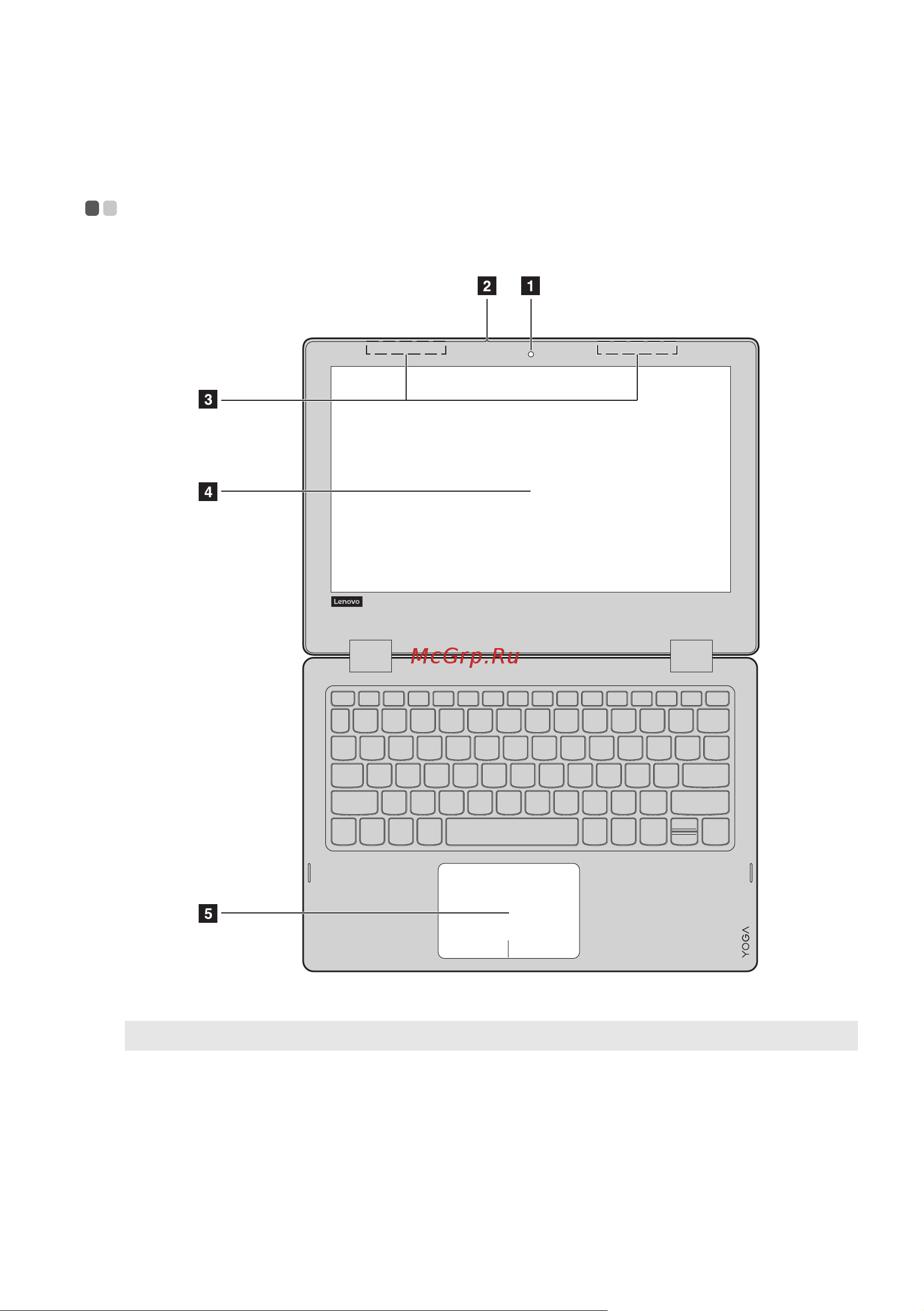 Lenovo Yoga 330R-11IGM [5/39] Вид сверху