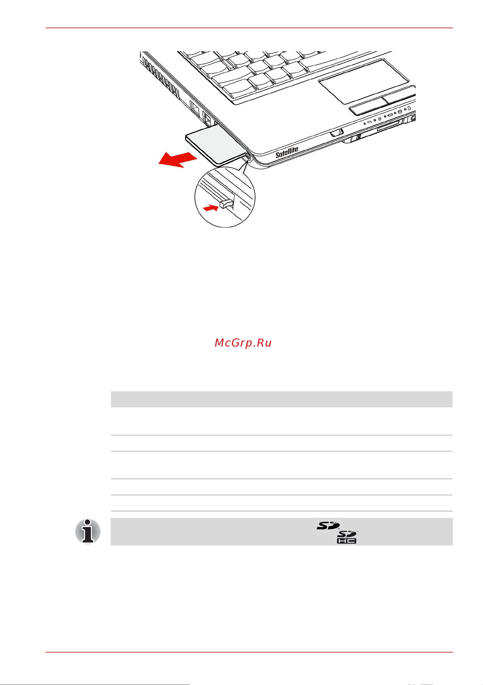 Toshiba Satellite Pro L350 (D) [129/195] Универсальный разъем для цифровых карт памяти