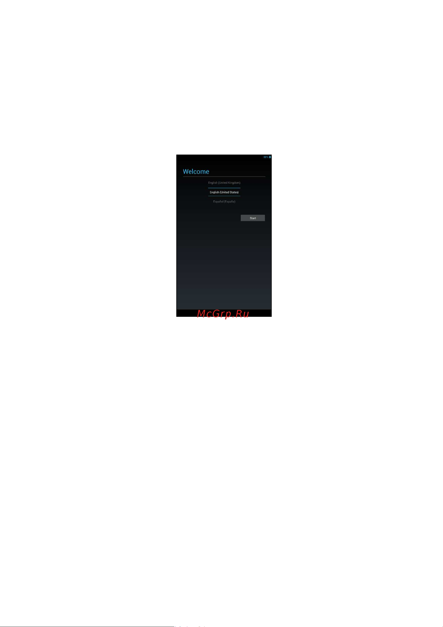 Acer Iconia B1-721 [10/62] Первое включение